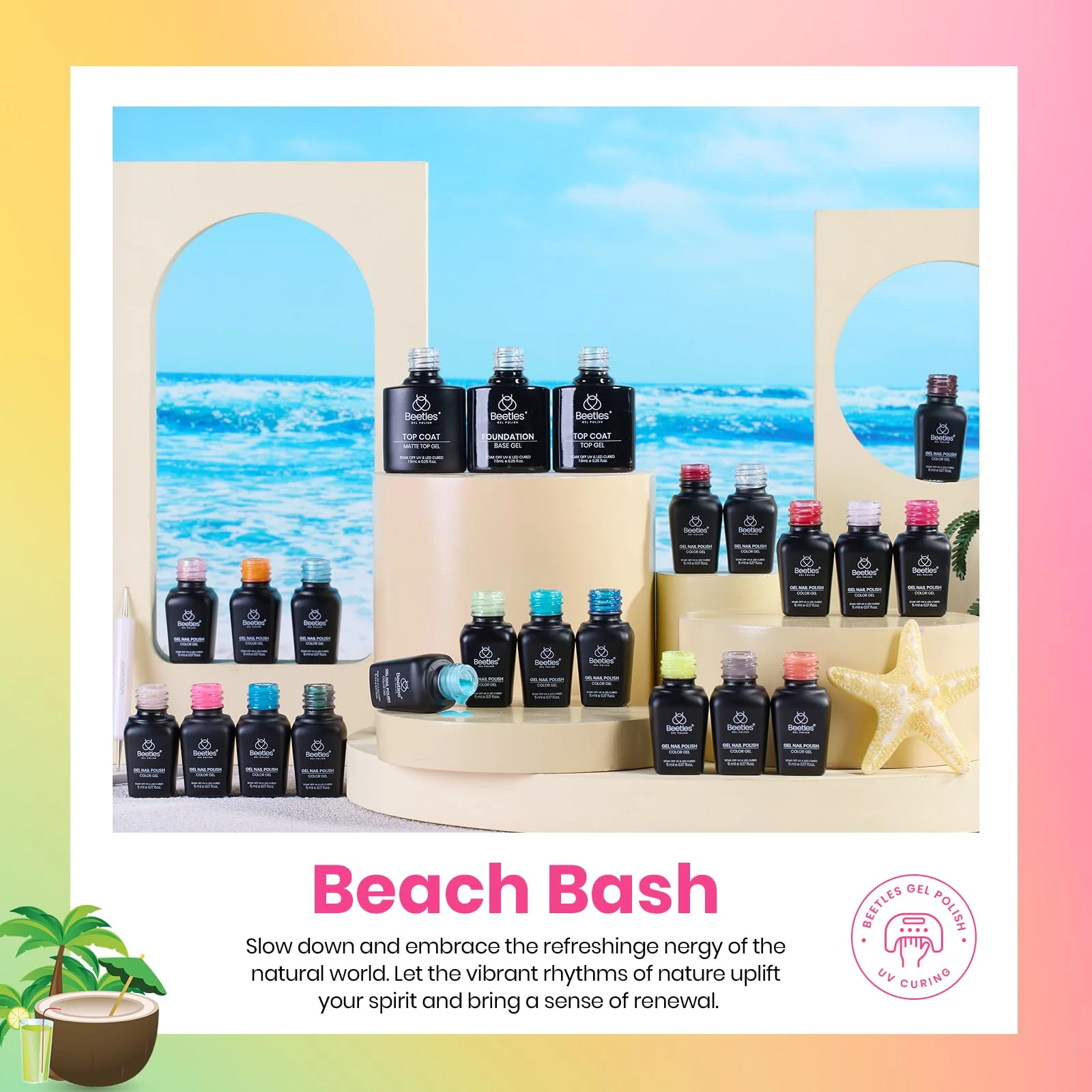 Beach Bash-20 Colors Spring Nails  Gel Polish (7.5ml/Each) - Image 3