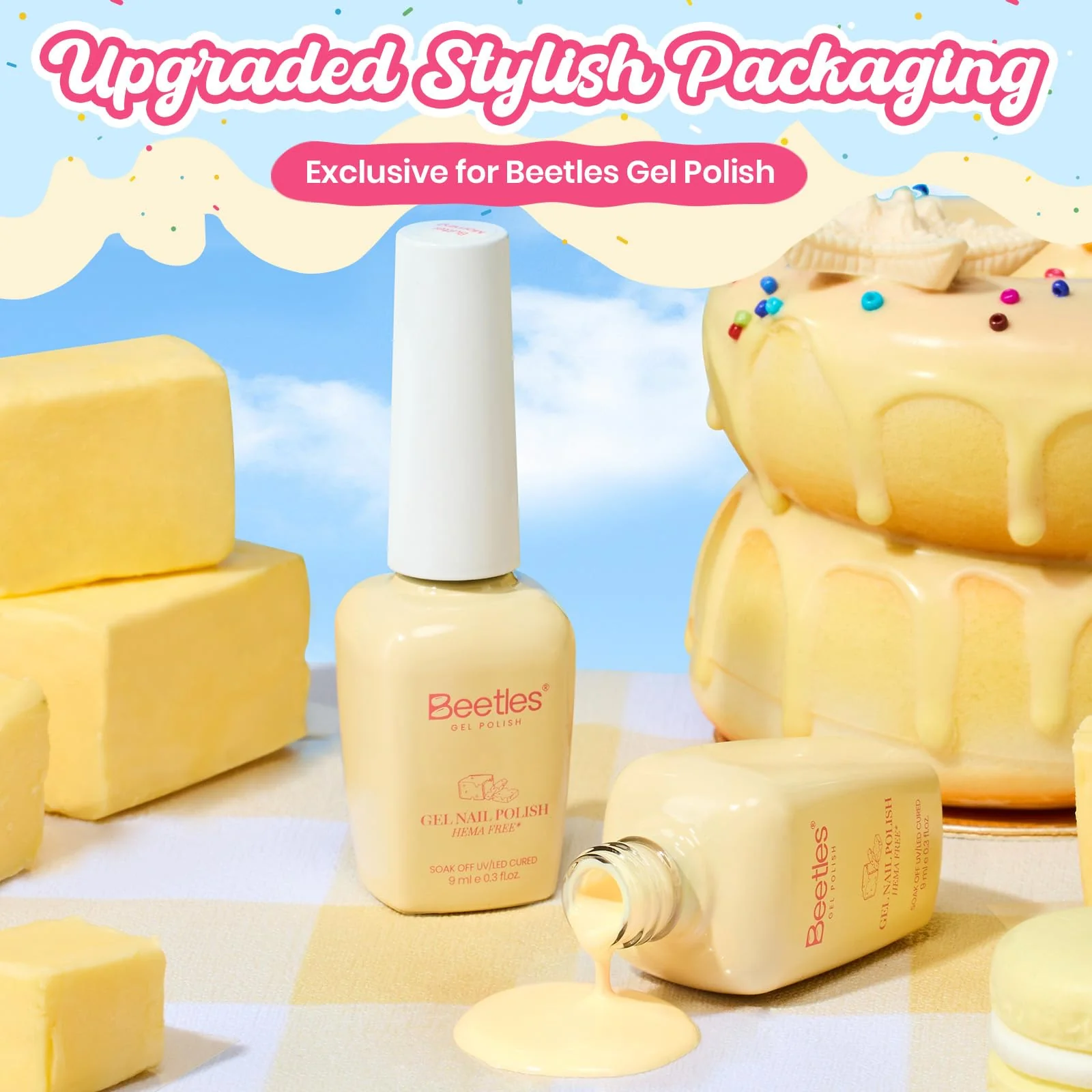 Beetles Butter Yellow Gel Nail Polish - Butter Morning Pastel Yellow Gel Nail Polish - Image 7