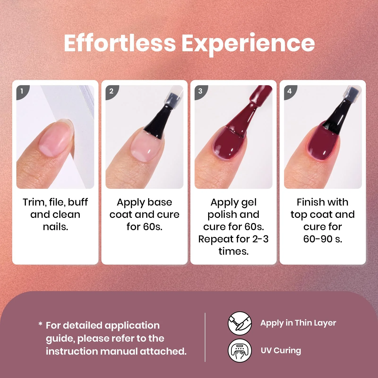 Beetles Gel Polish Terra Dusk Winter Nails - 6PCS Fall Winter Glitter Gel Nail Polish Kit - Image 7
