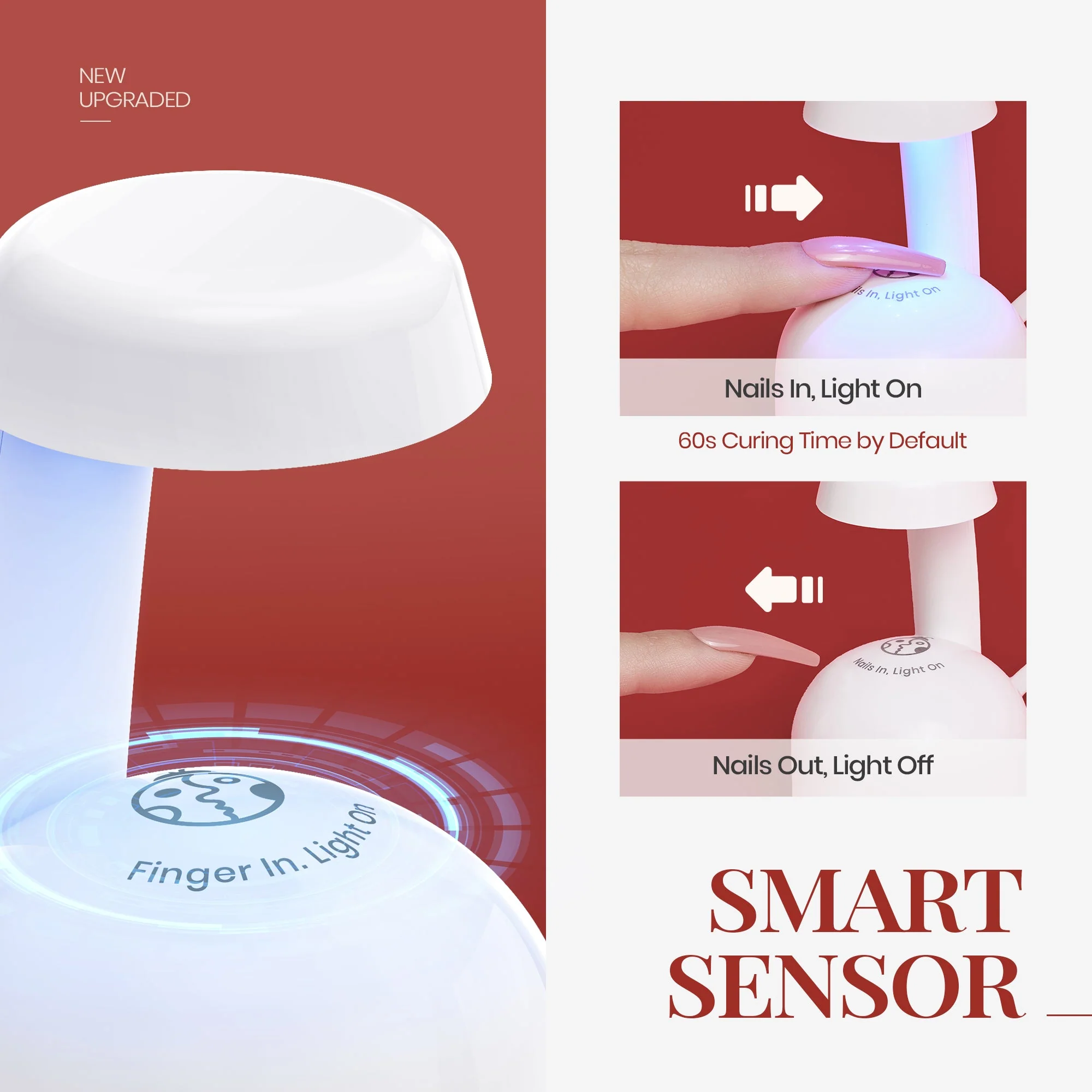 Portable Egg-shaped UV Nail Art Lamp - Smart Sensor LED Light for Gel Manicures - Image 4