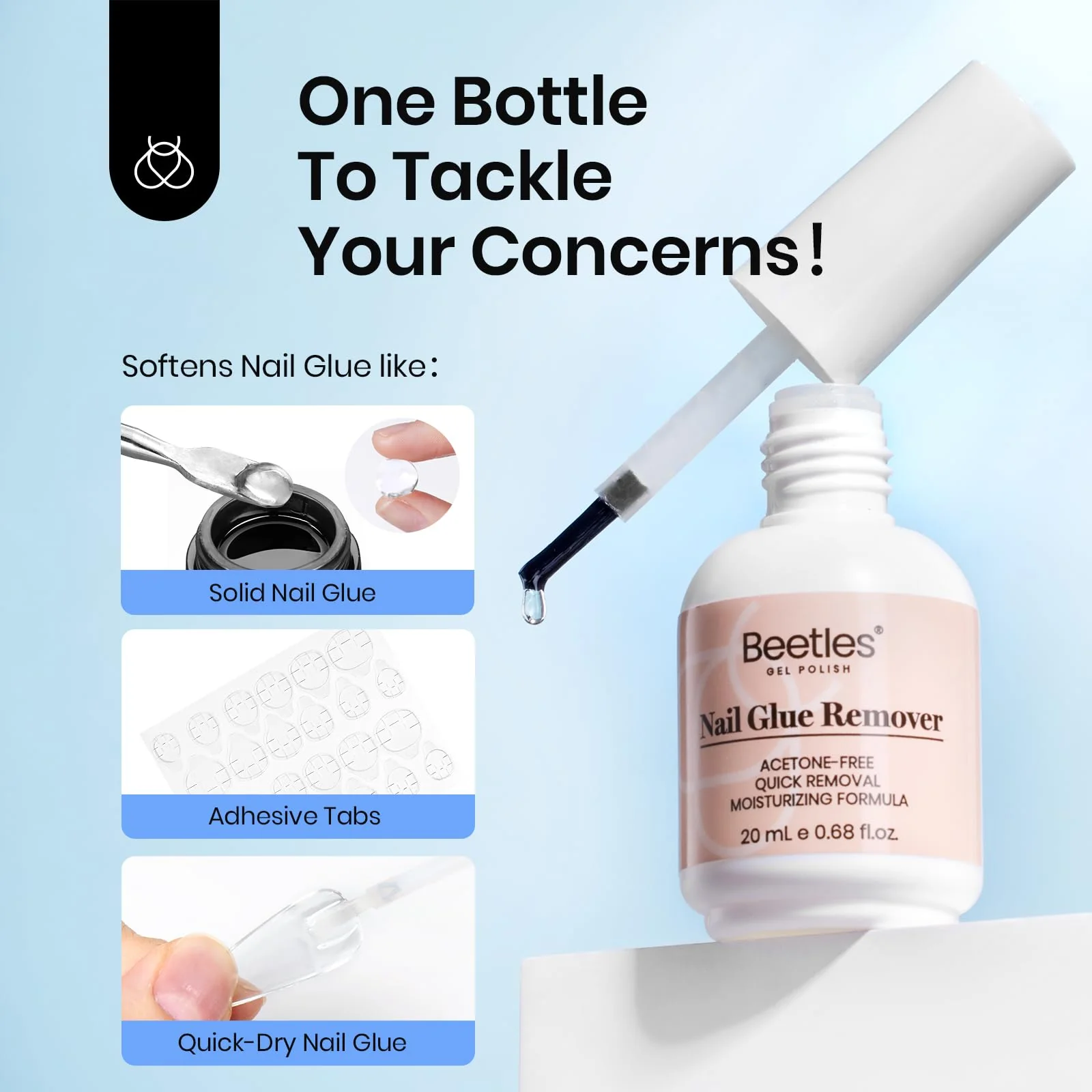 Beetles Nail Glue Remover Glue 20ml - Image 3