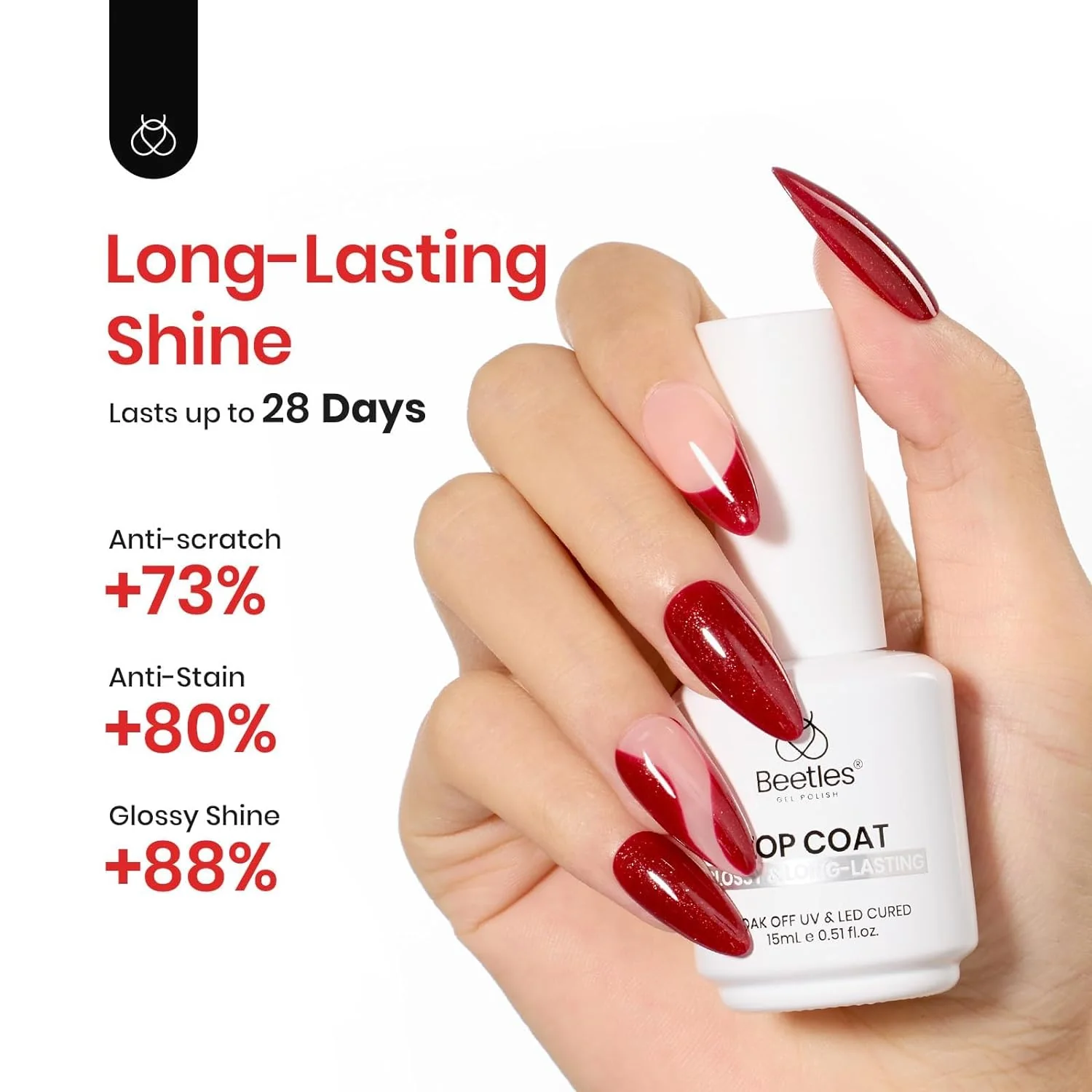 Beetles No Wipe Gel Top Coat  | 15ML - Image 7