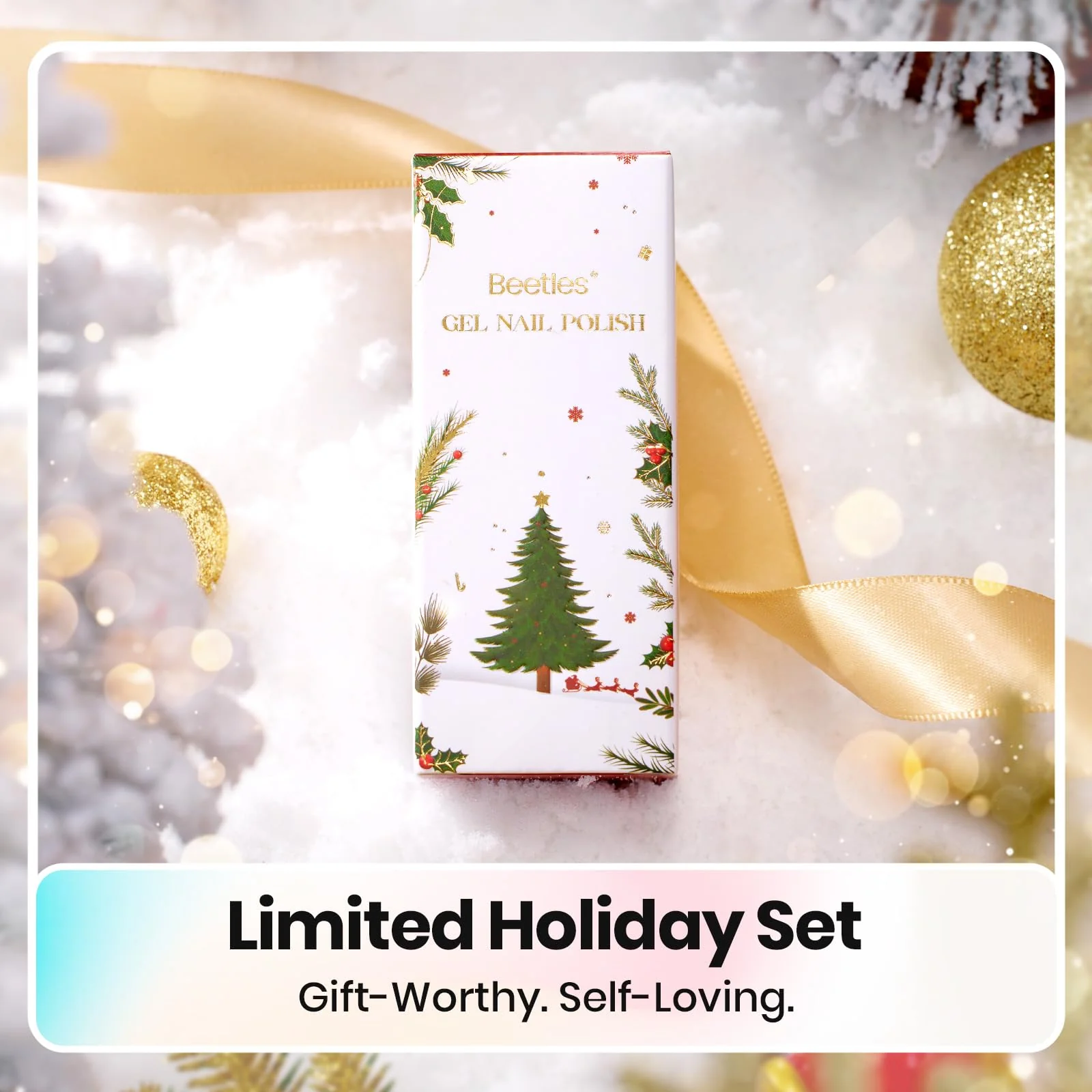 Beetles Prismatic Winter Nails Cat Eye Gel Nail Polish - 15ML Christmas Silver Glitter Rainbow Cat Eye Gel Polish - Image 6