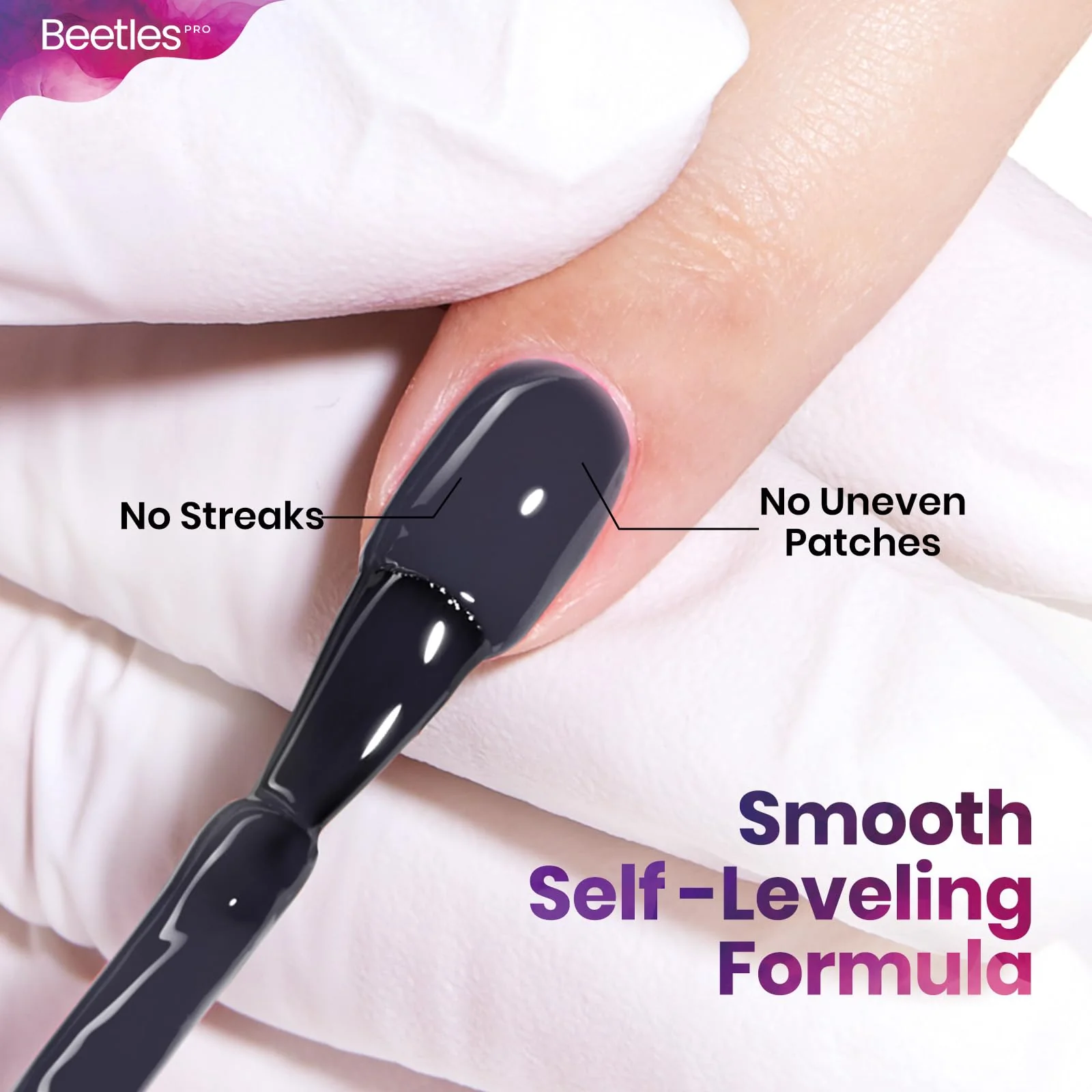 Beetles Pro Blue Gel Polish - Under The Radar, Dark Blue Color 20ML Gel Polish - Image 5