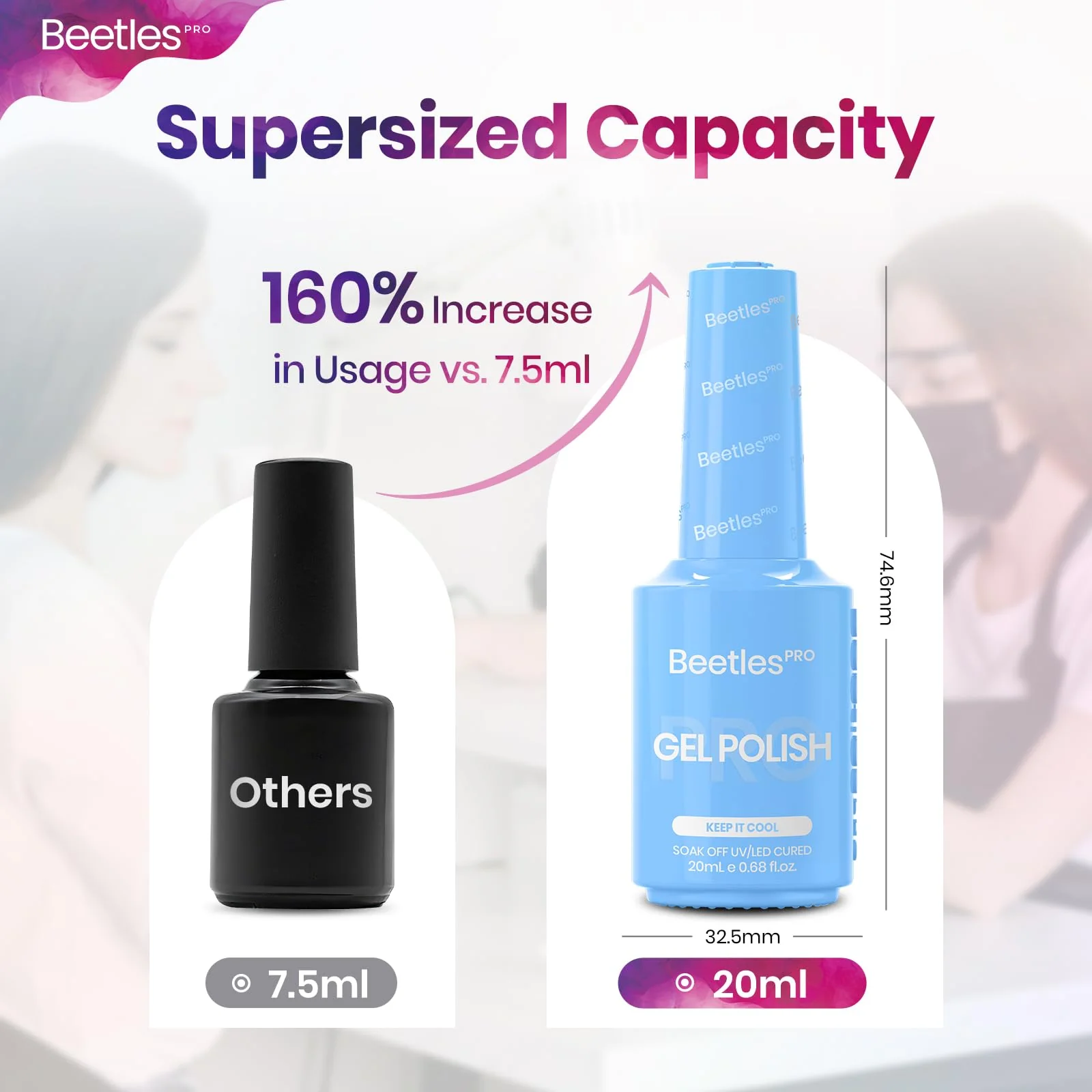 Beetles Pro Blue Gel Polish - Keep It Cool, Sky Blue Color Gel Polish, UV Nail Lamp Cure Needed Nail Arts Salon-Quality Shine Long Lasting - Image 5