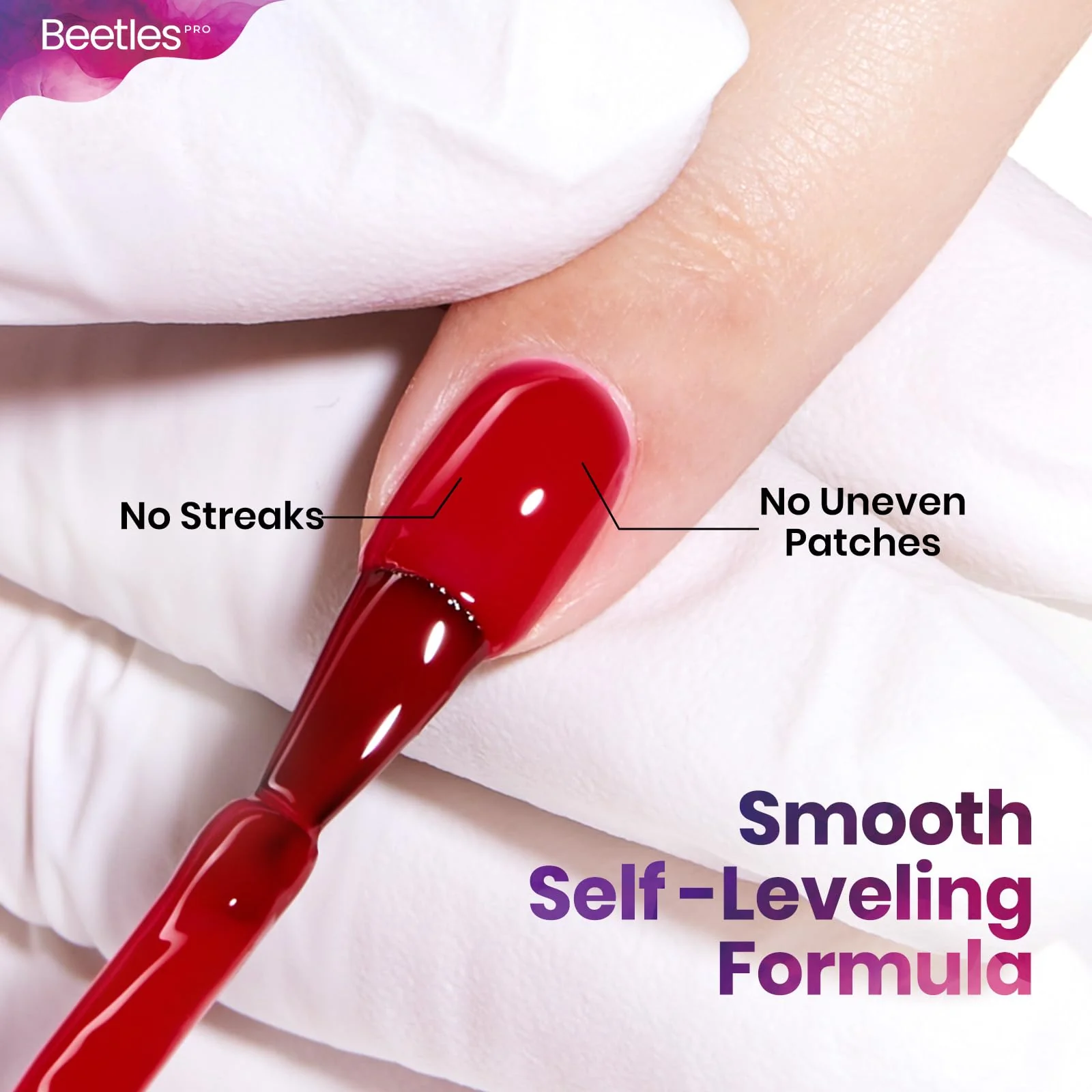 Beetles Pro Red Gel Polish - Safe but Spicy, Burgundy Wine Red Color 20ML Gel Polish - Image 5