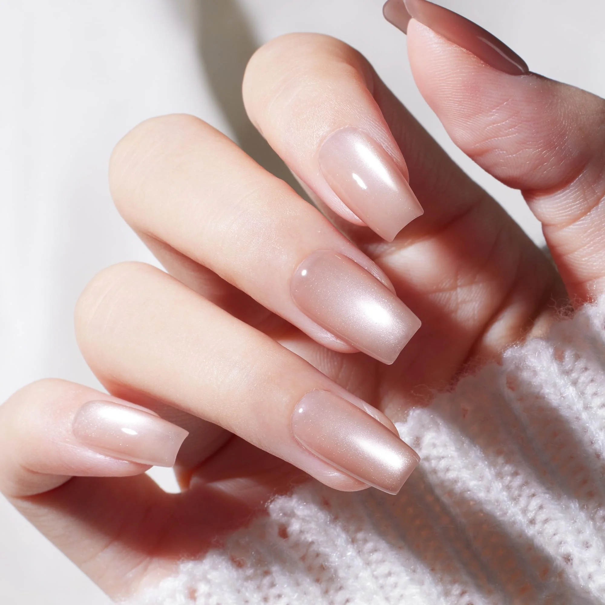 Beetles Silk Serum Nude HEMA FREE Cat Eye Gel Nail Polish - 15ML Glitter Gel Polish Spring Nails - Image 7