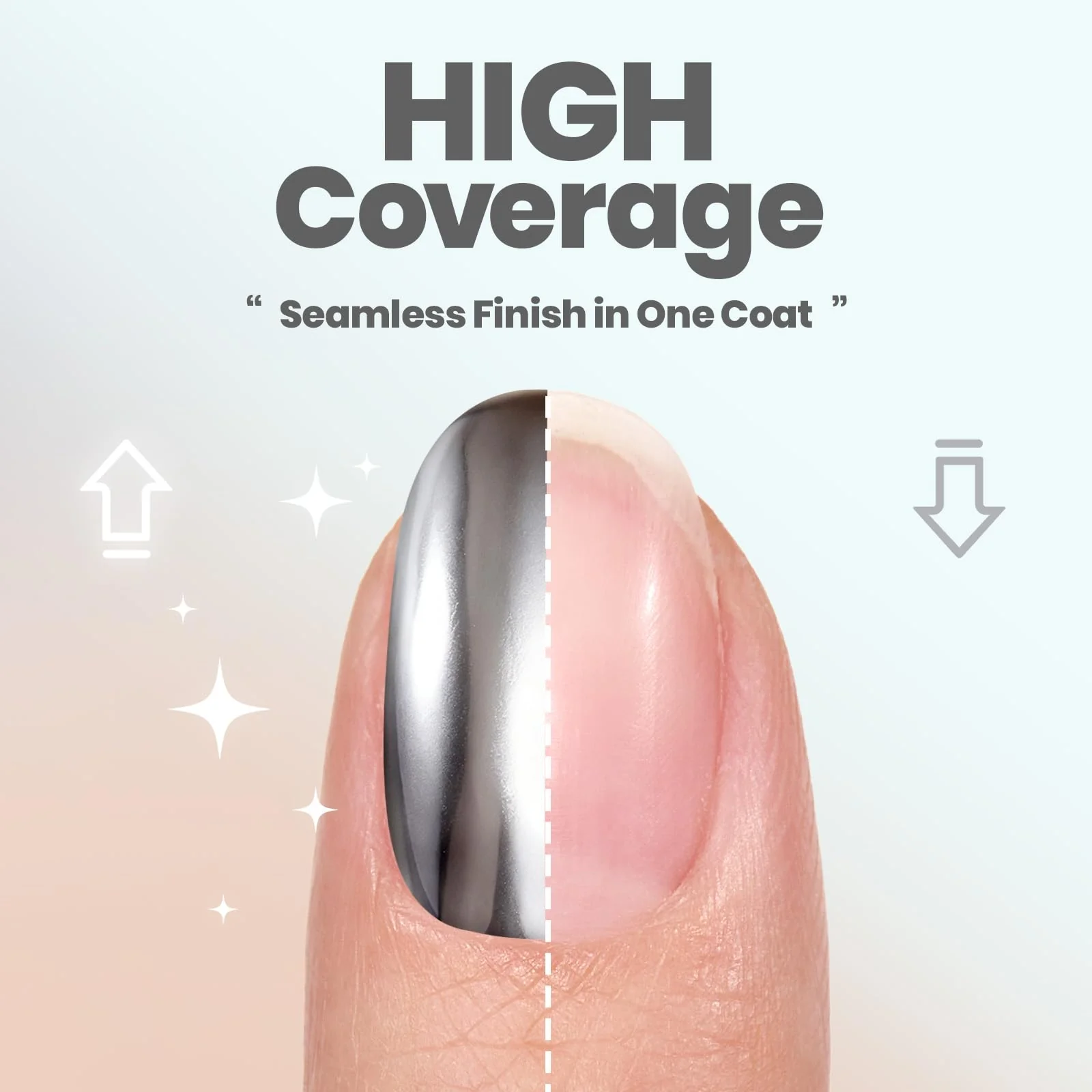 Beetles Silver Mirror Nail Polish - Chrome Glint 15ml Quick Dry Metallic Nail Polish Chrome Mirror Effect High Glossy - Image 2