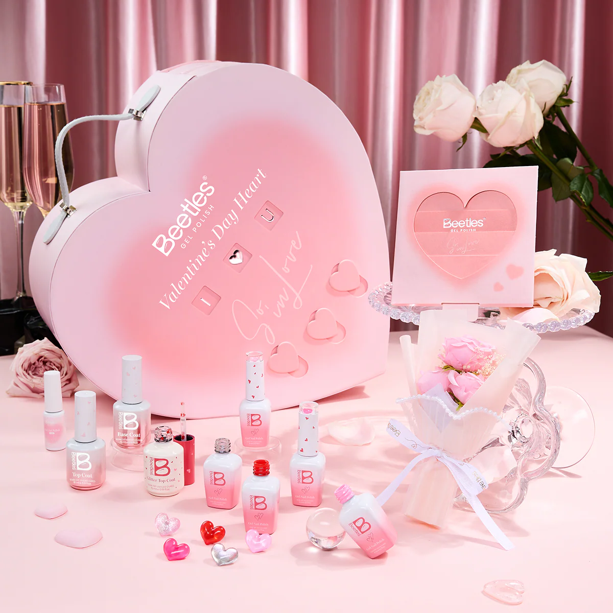 Beetles Spring Romantic Gel Nail Polish Kit – Mother's Day Gift for Her, Treat Yourself Self Care Gift Set with Pink & Rosy Gel Colors - Image 9