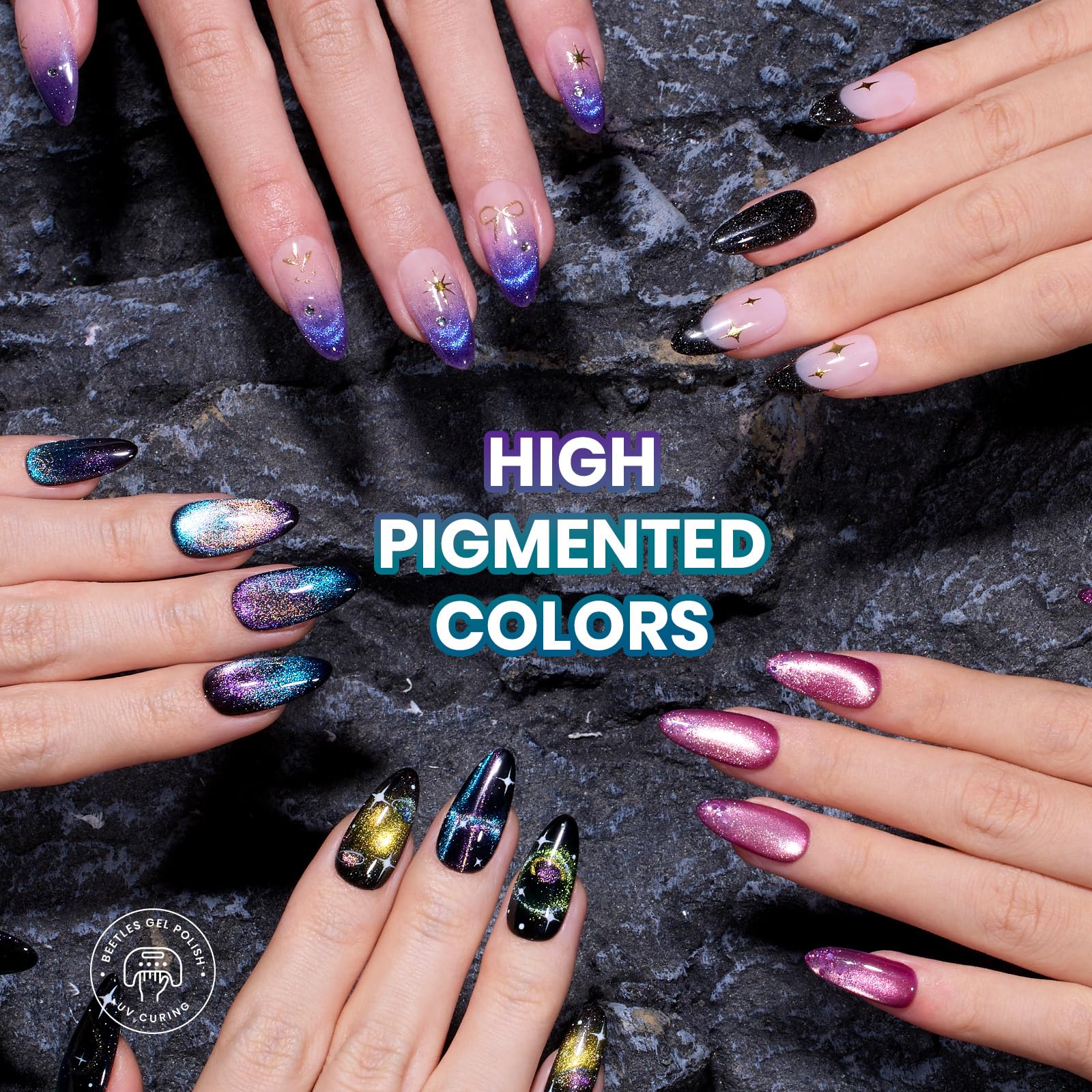 Beetles Stellar Mirage - 20 Colors Winter Nails Jelly Cat Eye Color Changing Gel Polish Set - Image 3