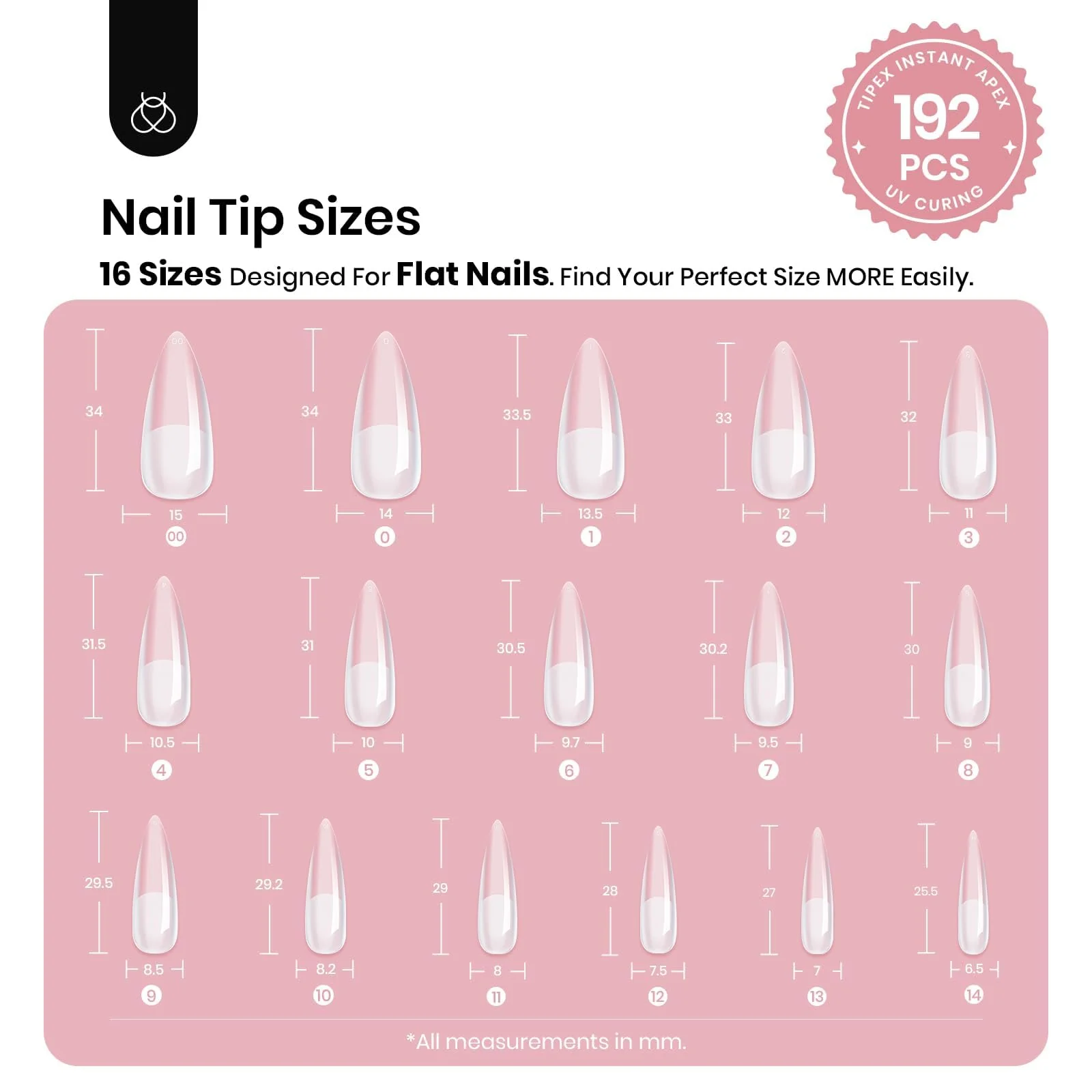 Beetles Stiletto Long Tipex Nail Tips | 192 pcs - Image 5