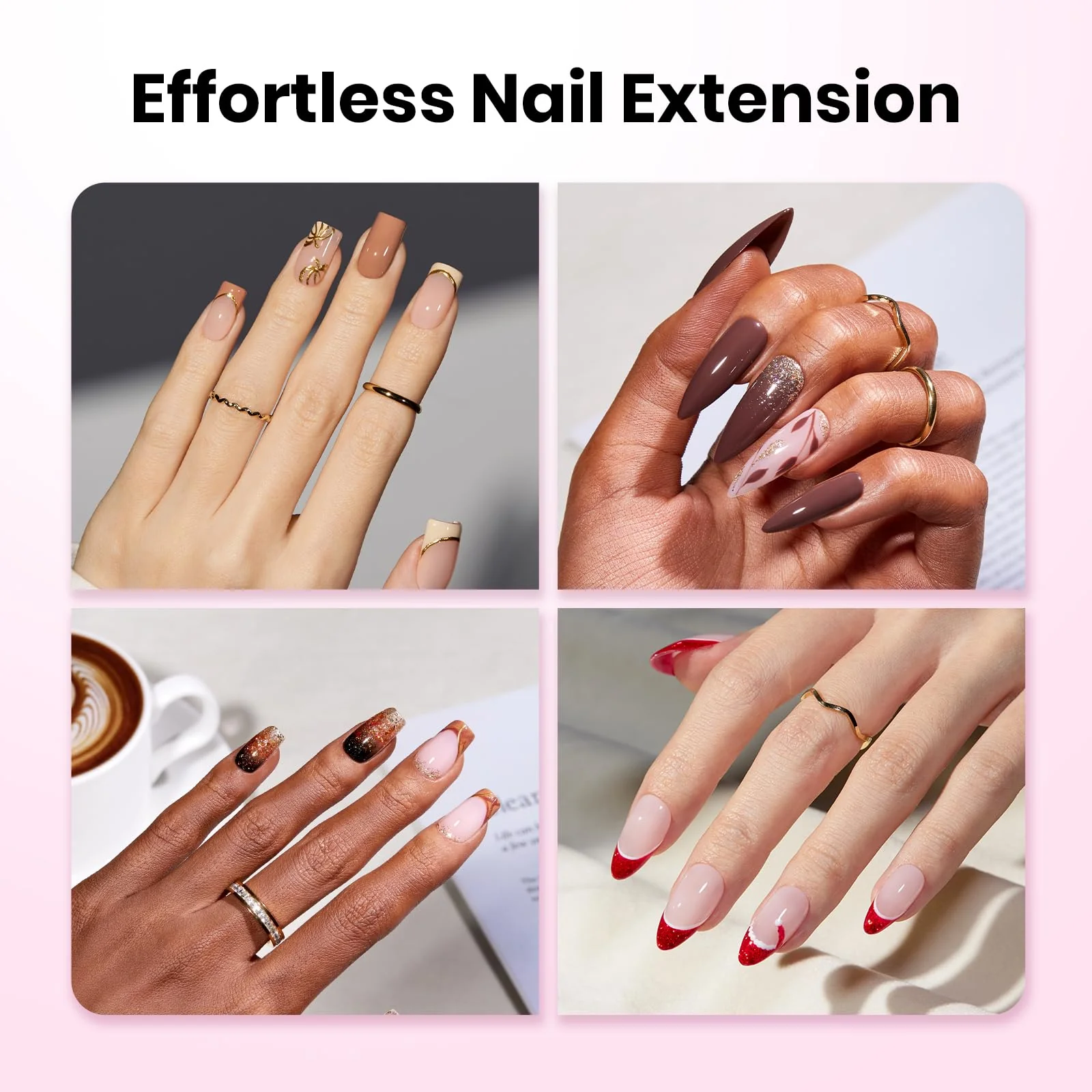 Beetles Tipex Lite Apex Nail Tips - Almond Short 256pcs 16 Sizes - Image 6