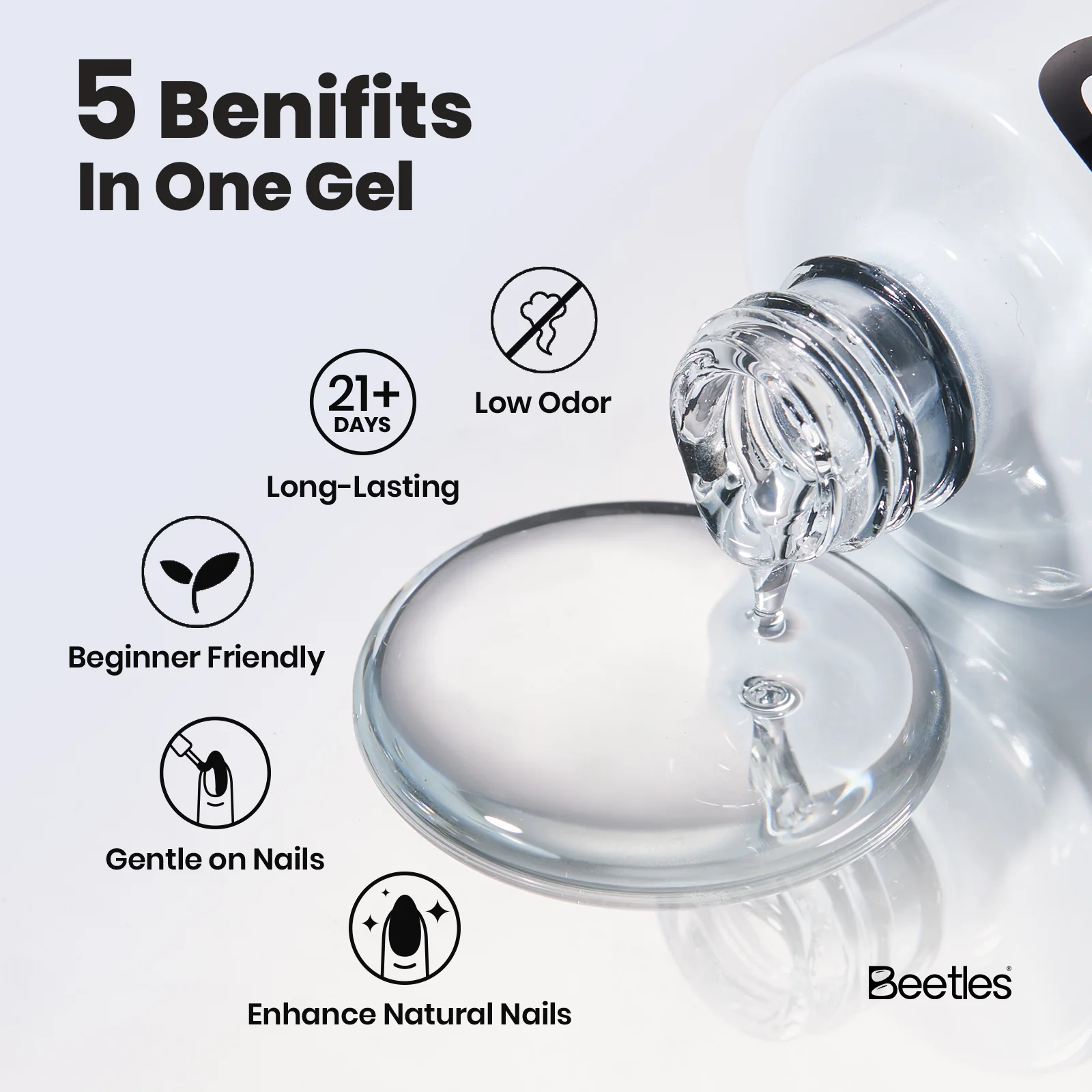 Beetles Stay Shining Gel Polish Crystal Builder - 15ml of Build & Believe - Image 4