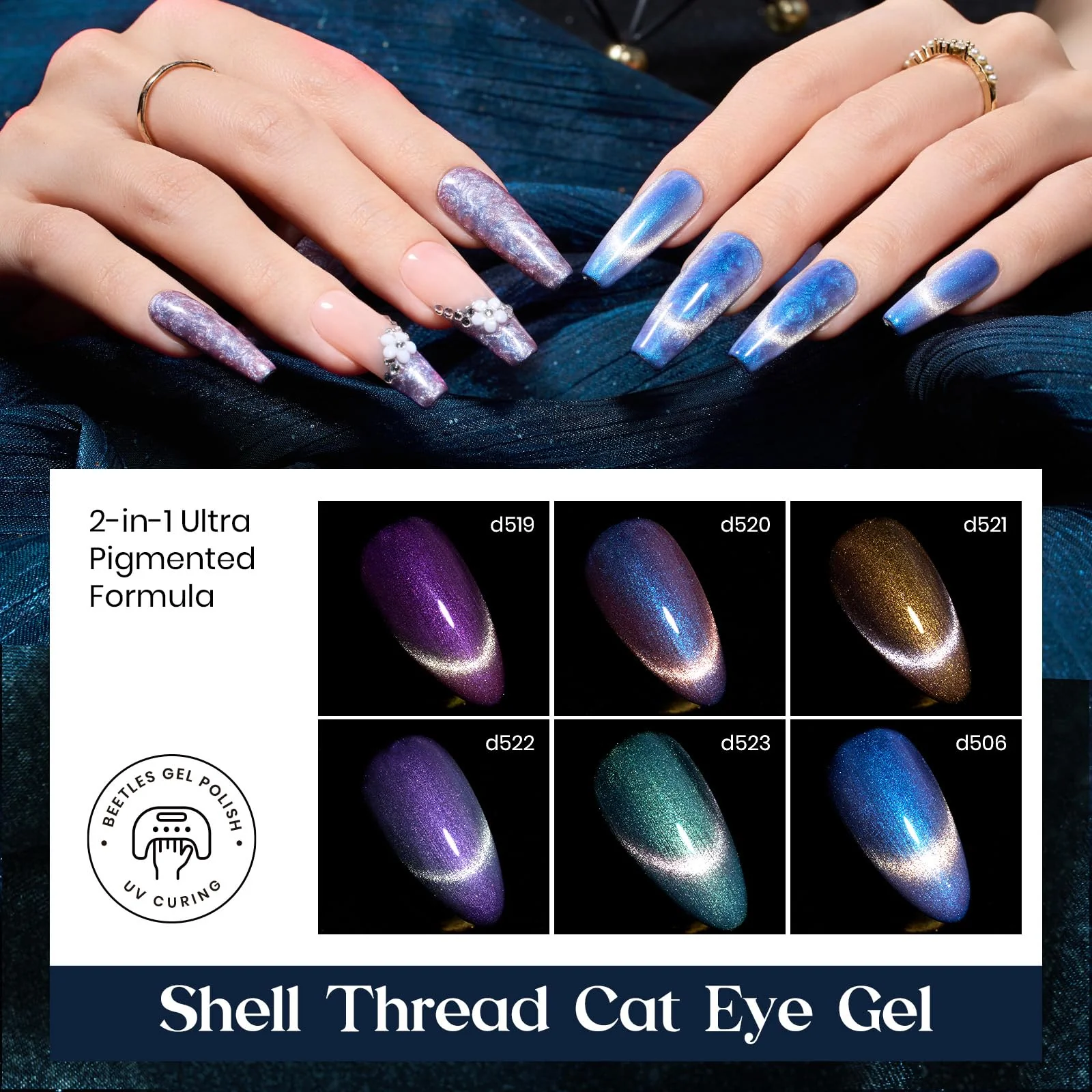 Magical Swirl | 6 Colors Gel Polish Set Spring Nails - Image 3