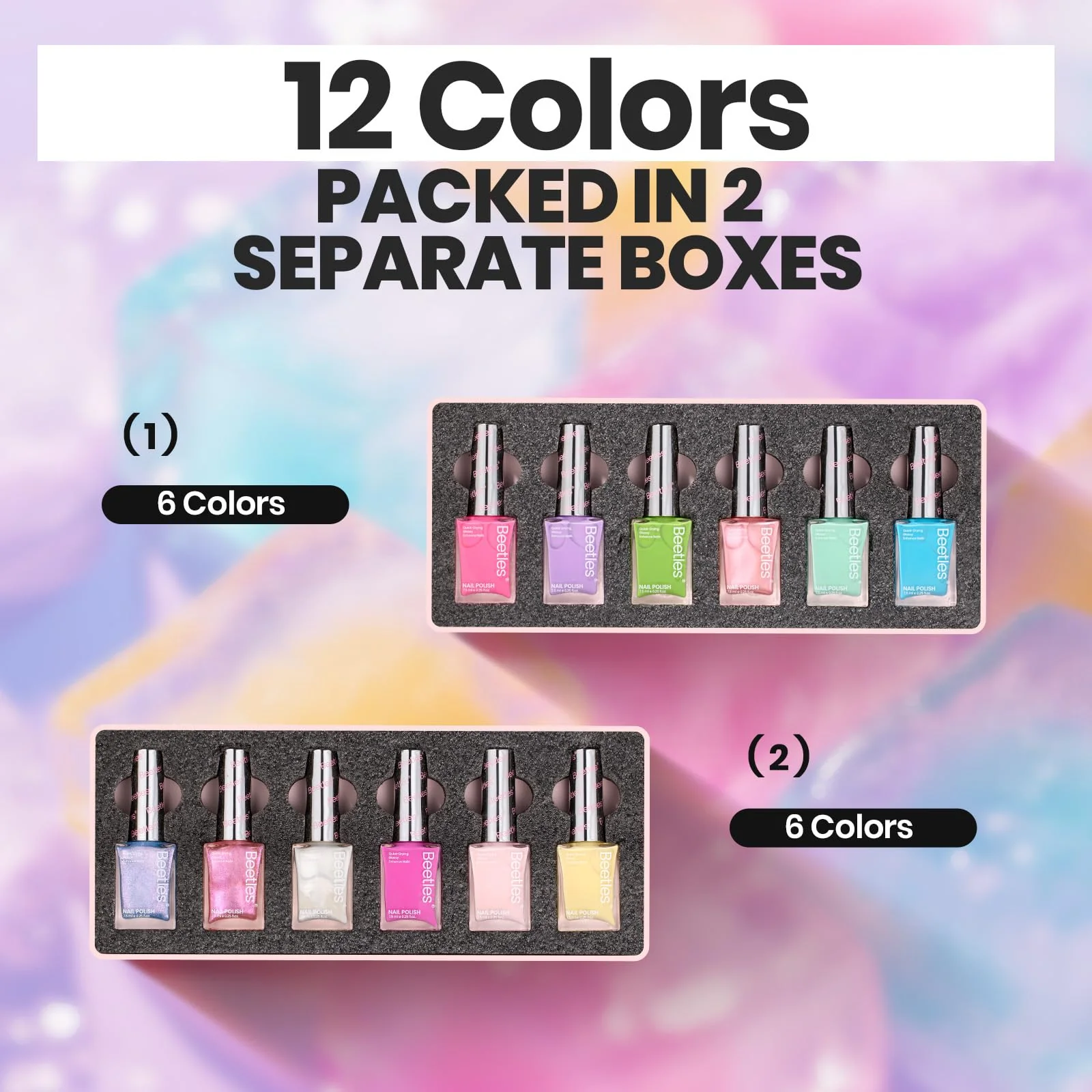 Beetles Gel Polish | 12 Glitter Colors Air Dry Nail Polish - Image 7