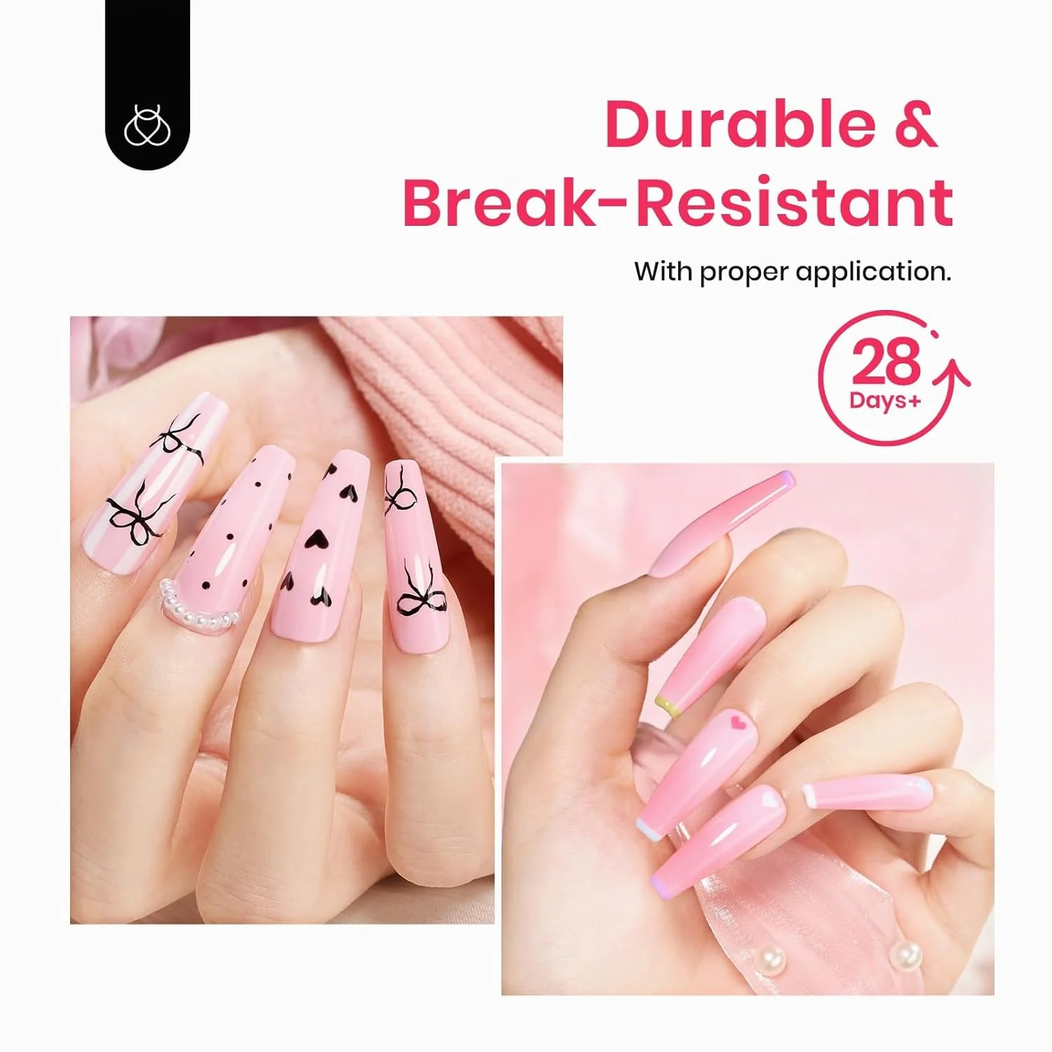 Etch-X Nail Tips Long Coffin Half Matte | 288Pcs - Image 4