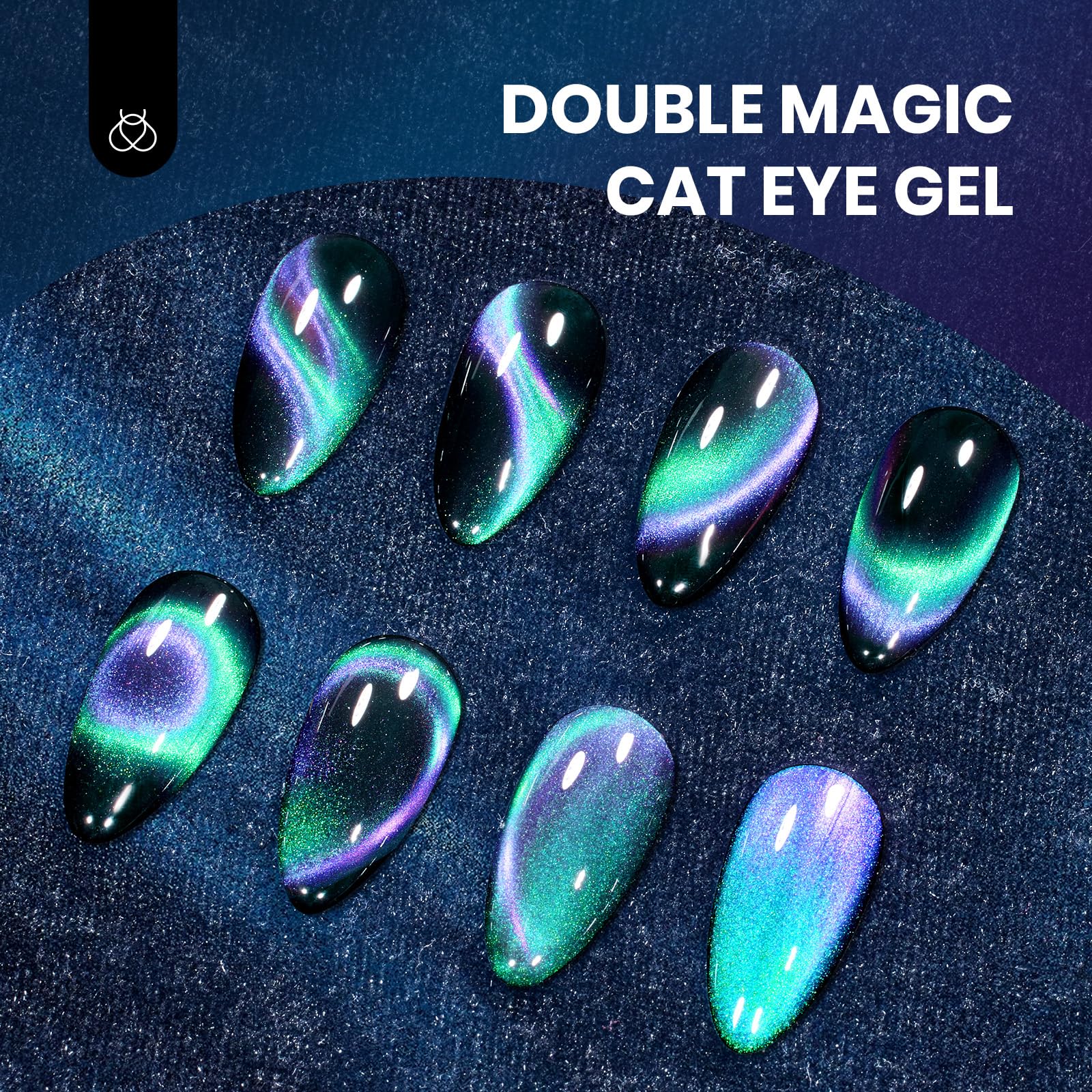Double Magic 9D Galaxy Drift Cat Eye Winter Nails - 15ml Gel Polish Silver Nail Colors - Image 3