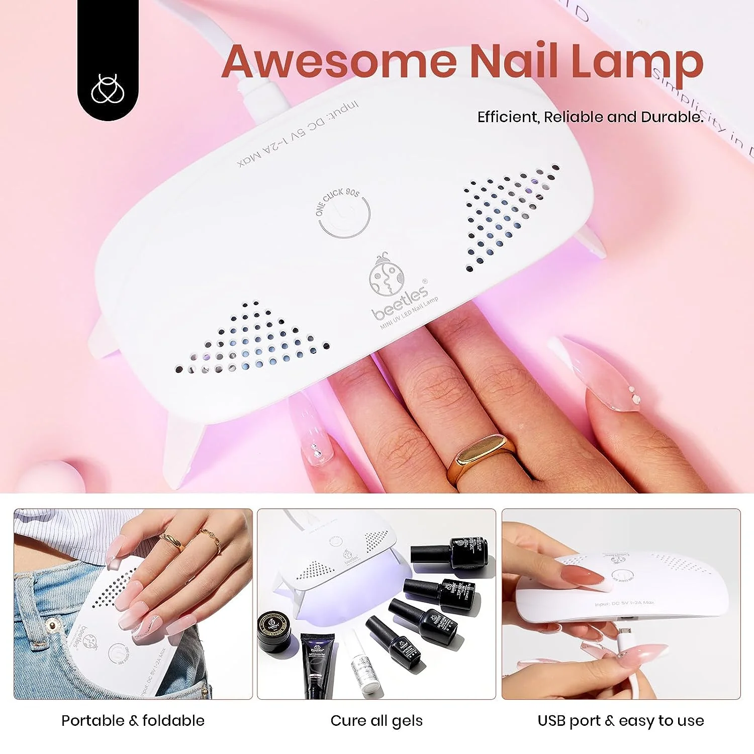 Gentle Treatment - 6 Colors Nail Extension Gel 15g with Uv Light Starter Kit - Image 3