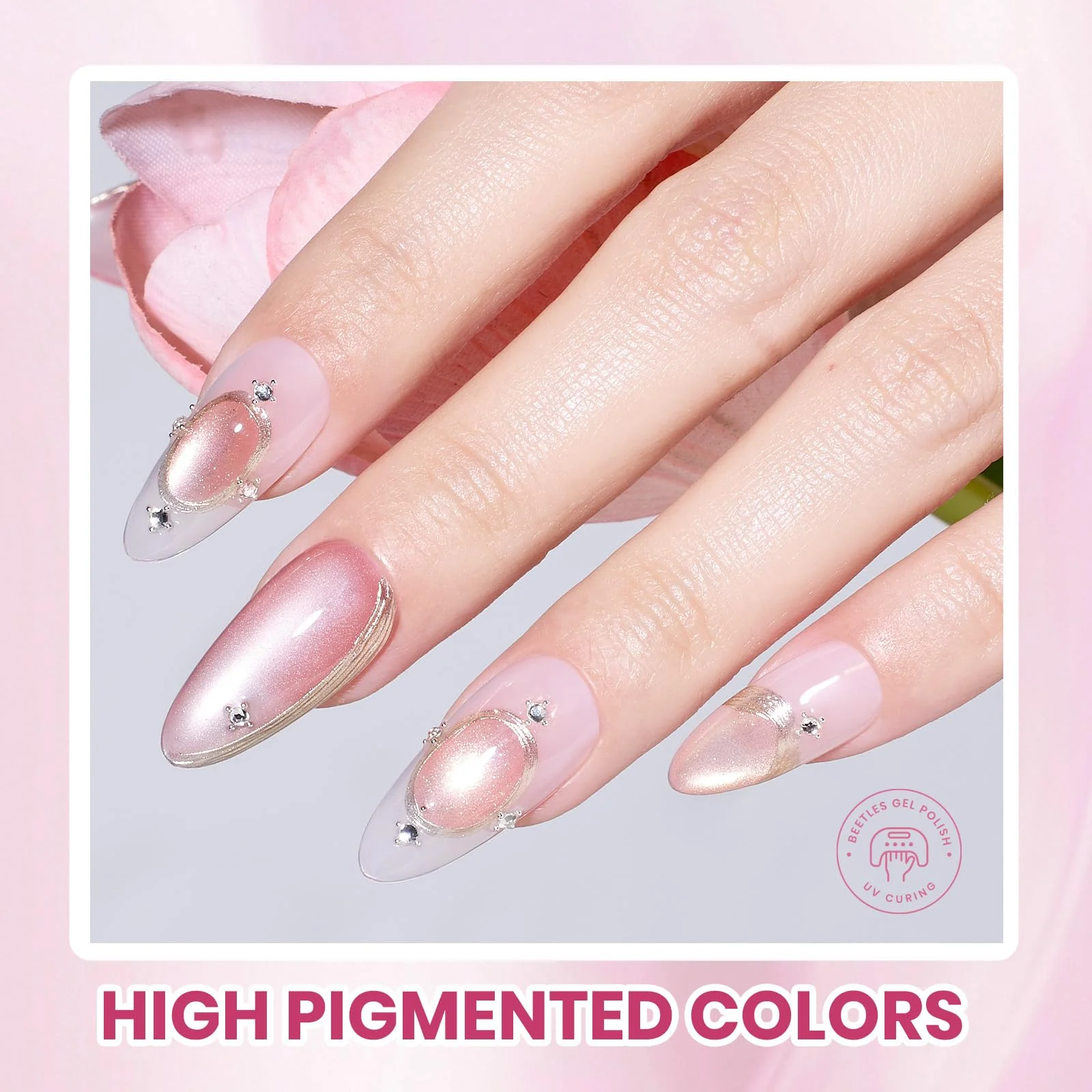 Glowy Grace - 20 Colors Spring Nails Pink Jelly Glitter Cat Eye Nude Gel Nail Polish Kit - Image 3