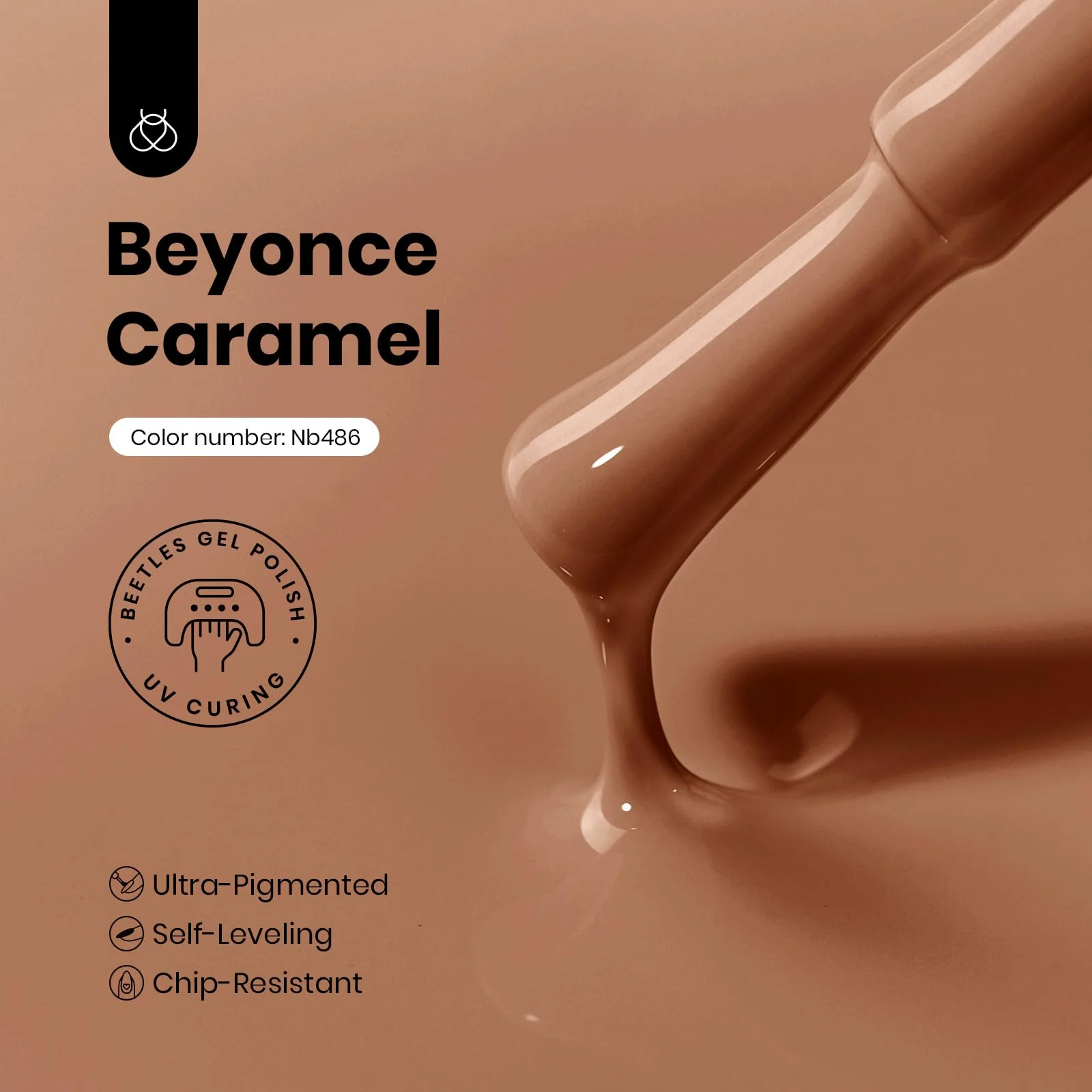 Hema-free Beyonce Caramel Winter Nails - 15ml Fall Brown Gel Nail Polish - Image 3