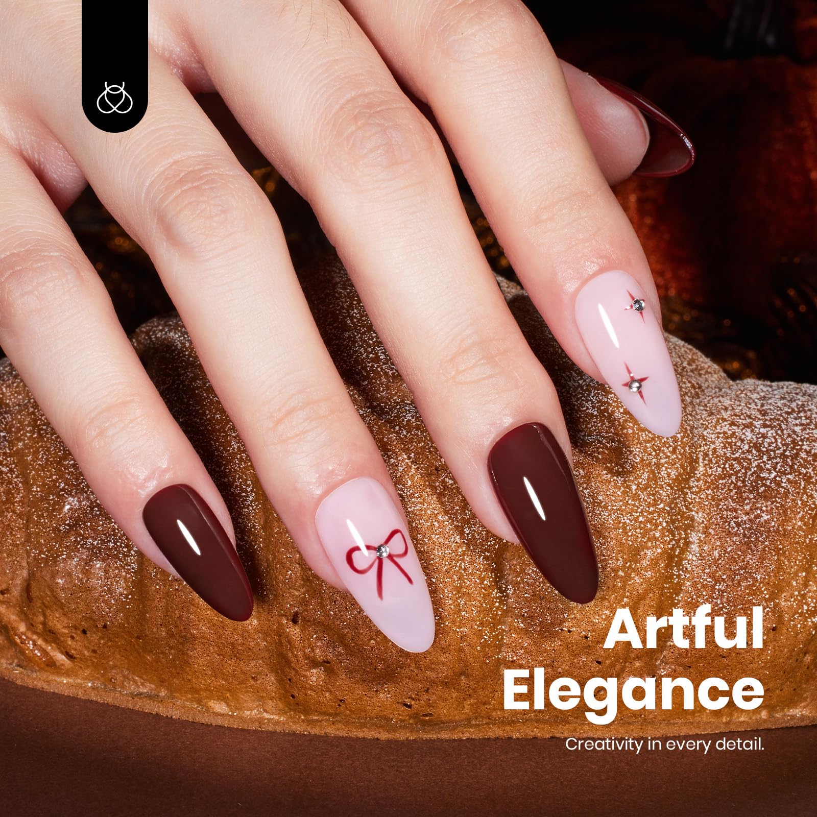 Hema - Free Merlot Wine Winter Nails - 15ML Dark Maroon Wine Red Gel Nail Polish - Image 5