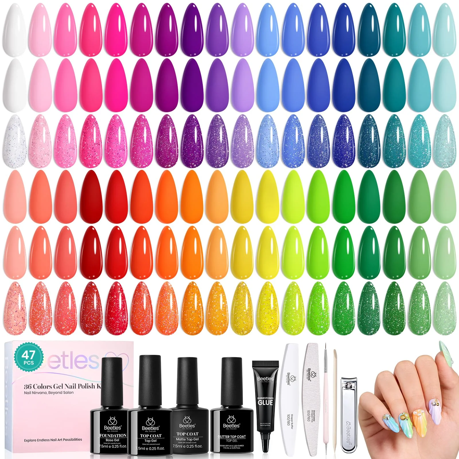 High Closs Shine | 36 Nail Gel Polish Colors Spring Nails