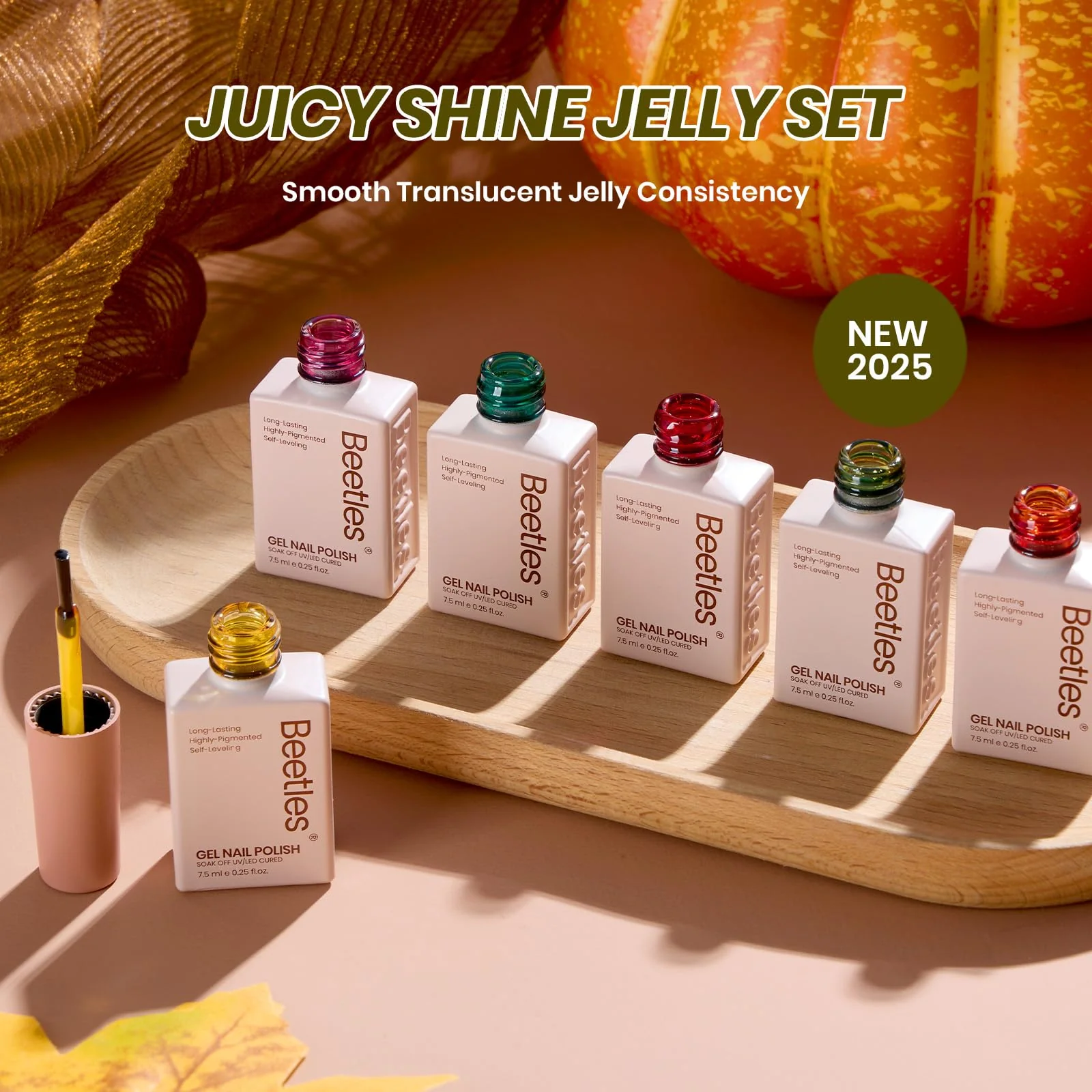 Long Lasting Sheer Glow - 6 Colors Gel Nail Polish Set - Image 10
