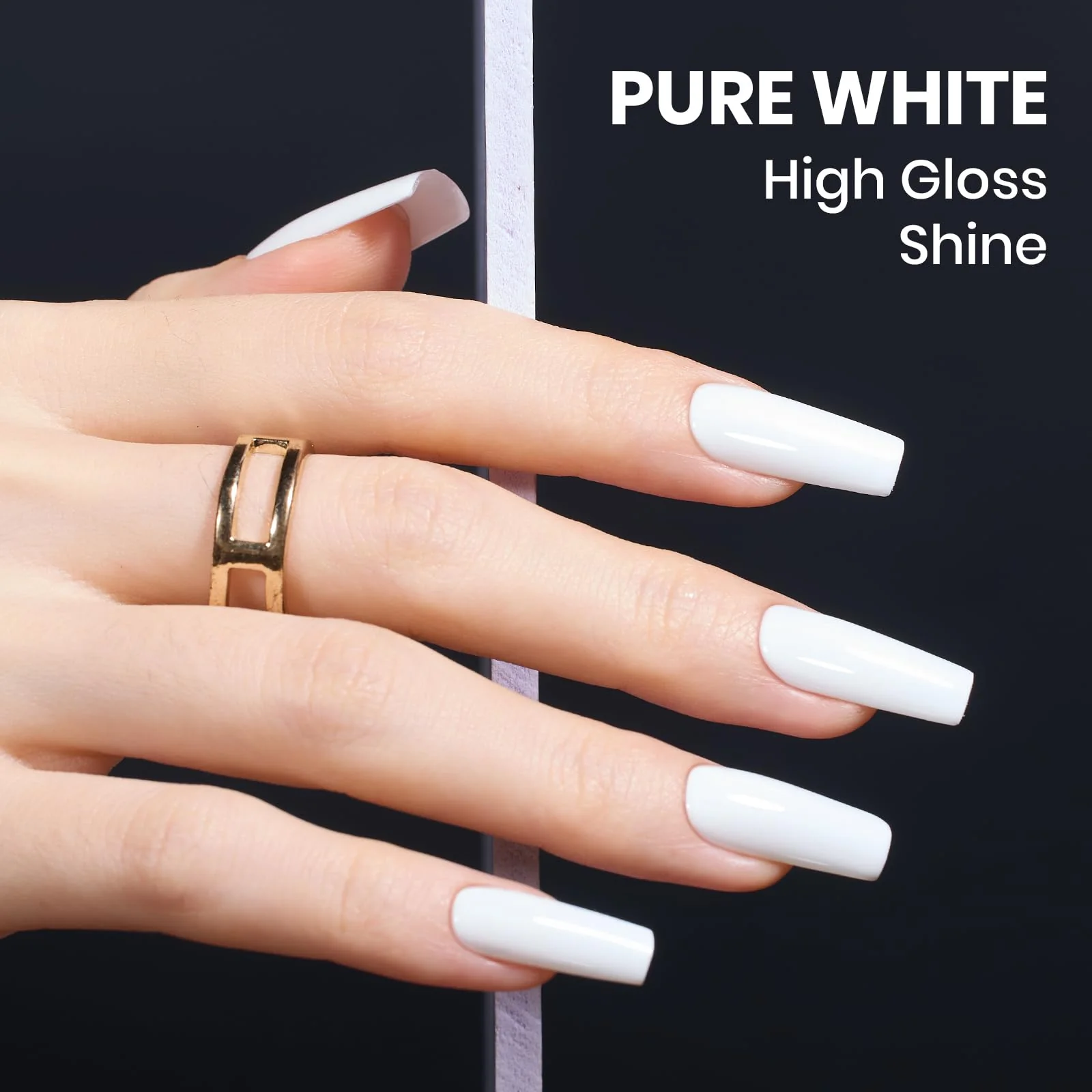 Monochrome Aesthetics Black White Gel Nail Polish Kit - 2 Colors Hema Free (Each 8ml) - Image 5