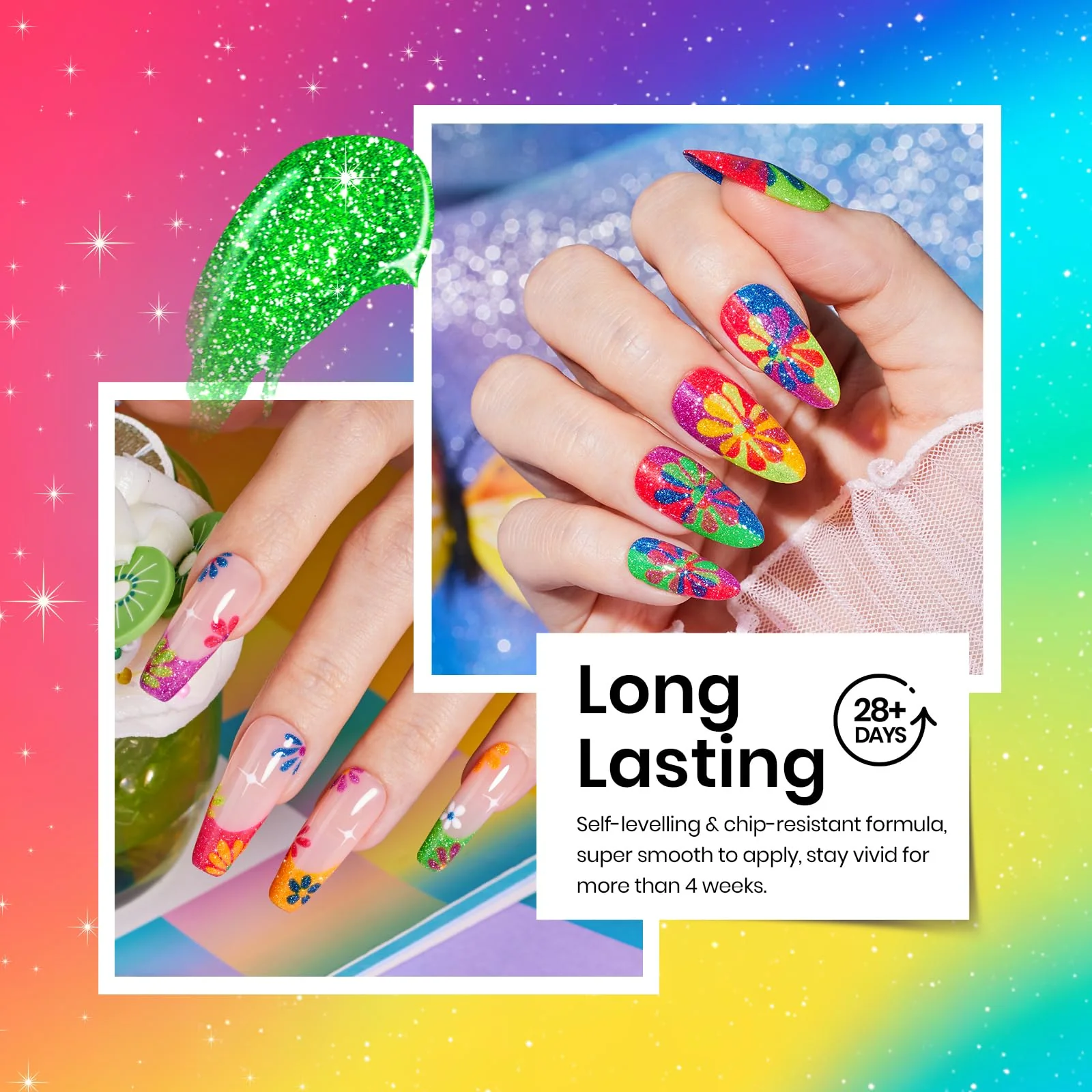 Neon Carnival | 6 Colors Gel Polish Set Spring Nails - Image 6