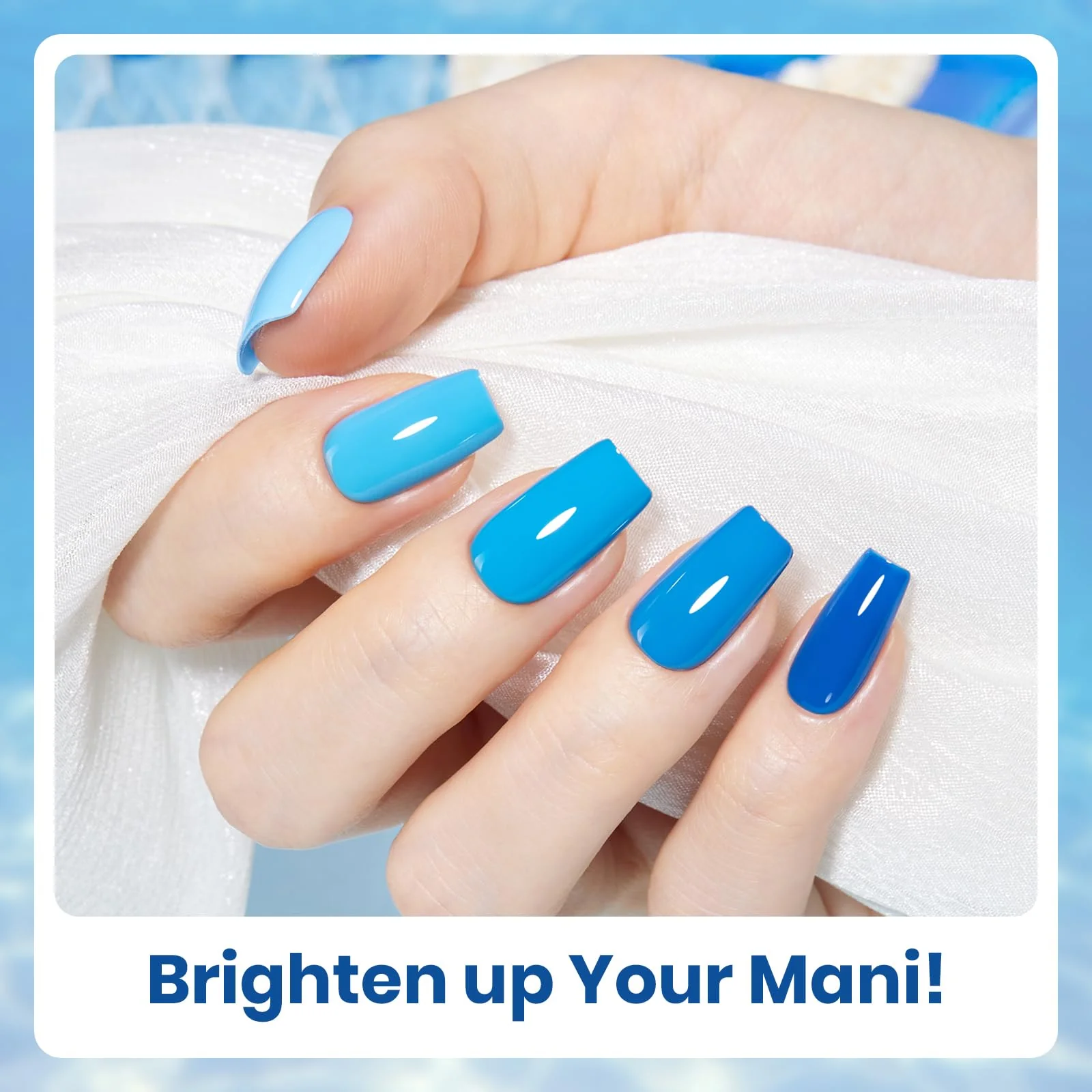 Ocean Range Spring Nails - 6 Colors Light Baby Dark Navy Blue Gel Polish Set - Image 3