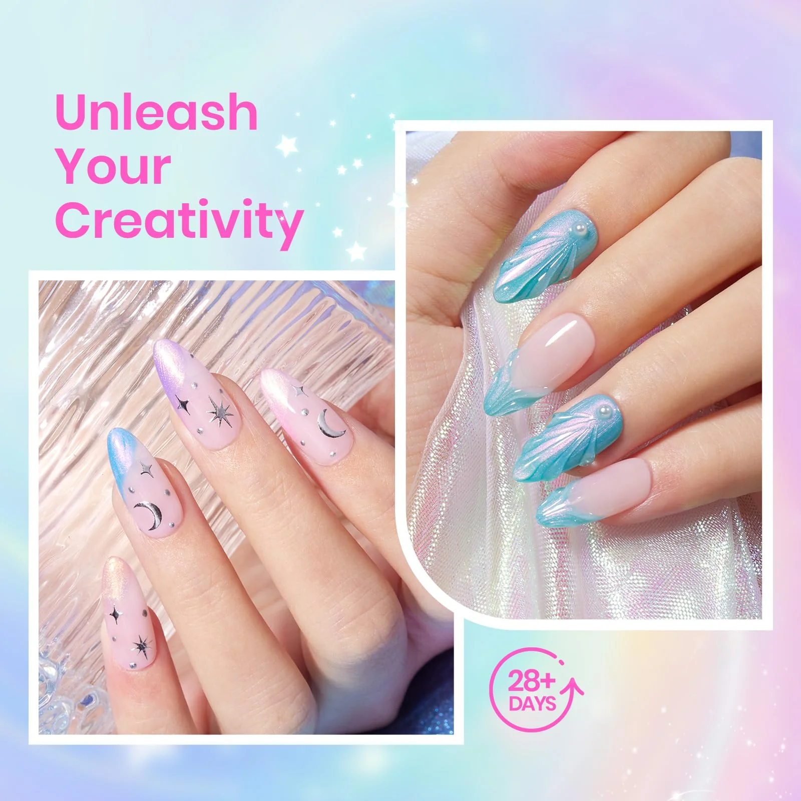 Pearl Gel Polish - 6 Colors Spring Nails Shimmer Pearl Shell Glitter Nail Polish - Image 5