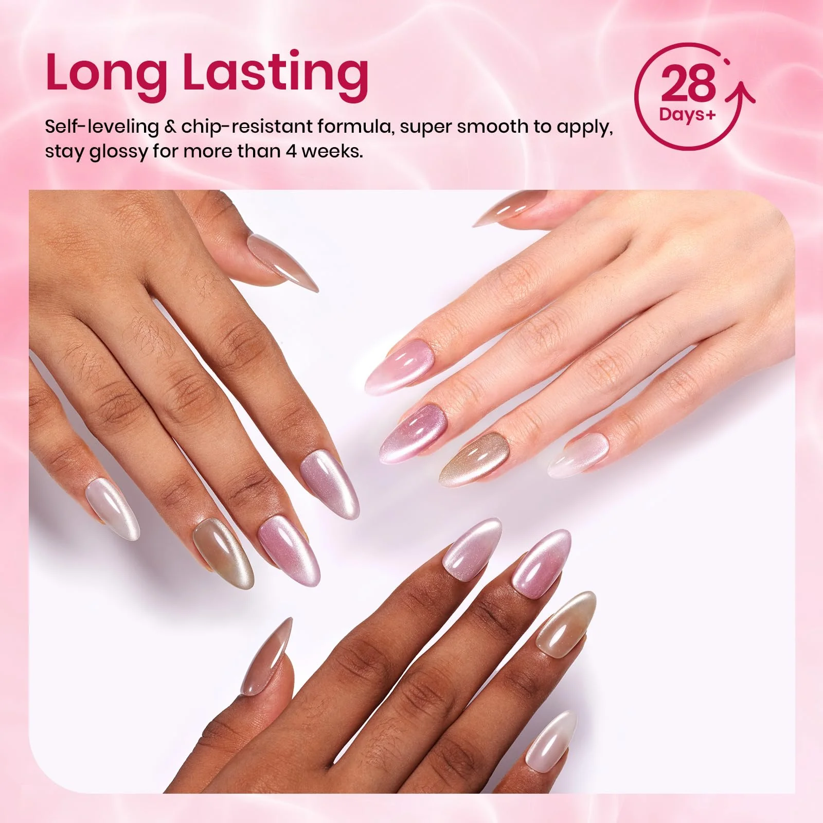 Shimmer Glass Cat Eye 6 Colors Gel Polish Set - Image 7