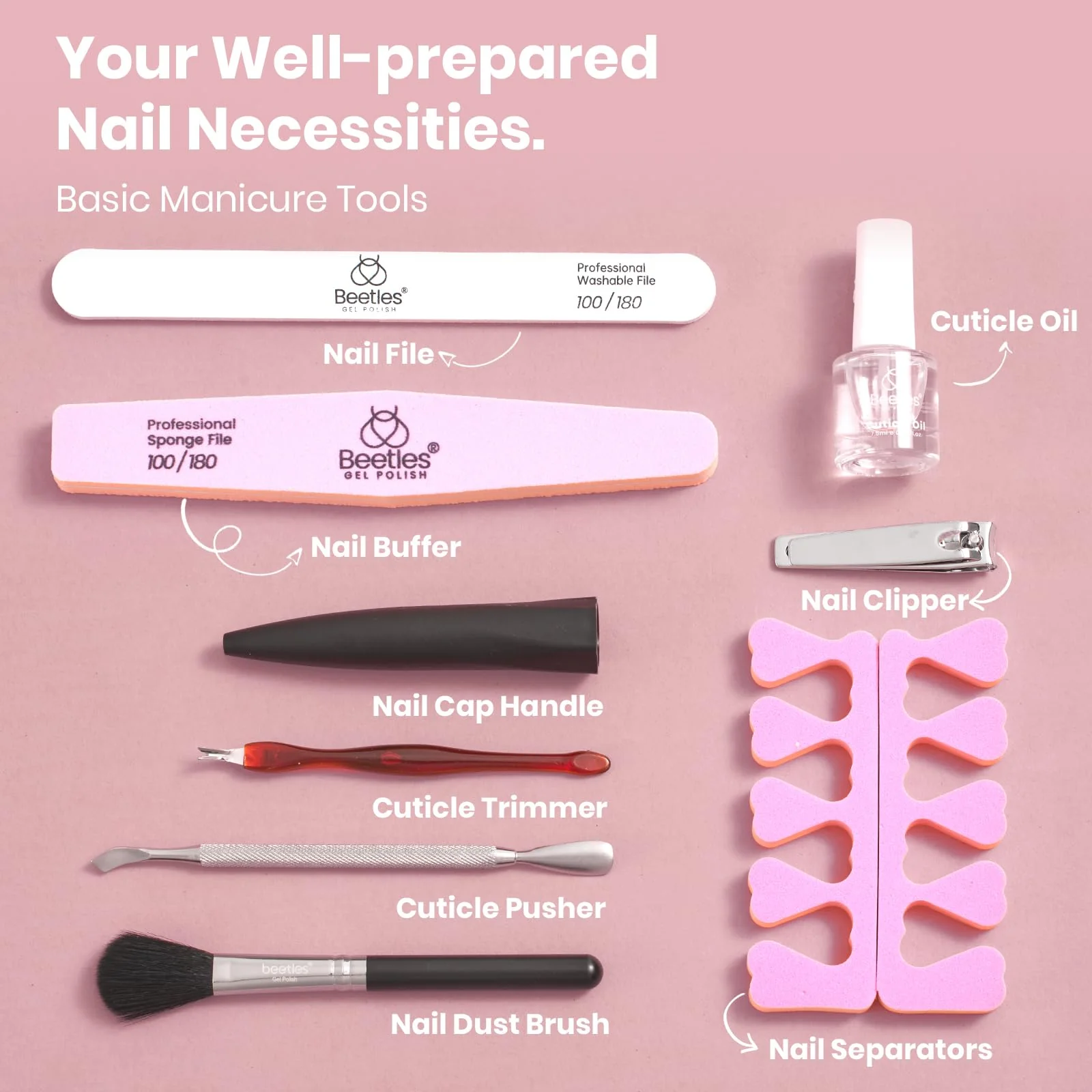 Elegant Lady Starter Kit: Nail Art Gels, Tools & Care Essentials - Image 5
