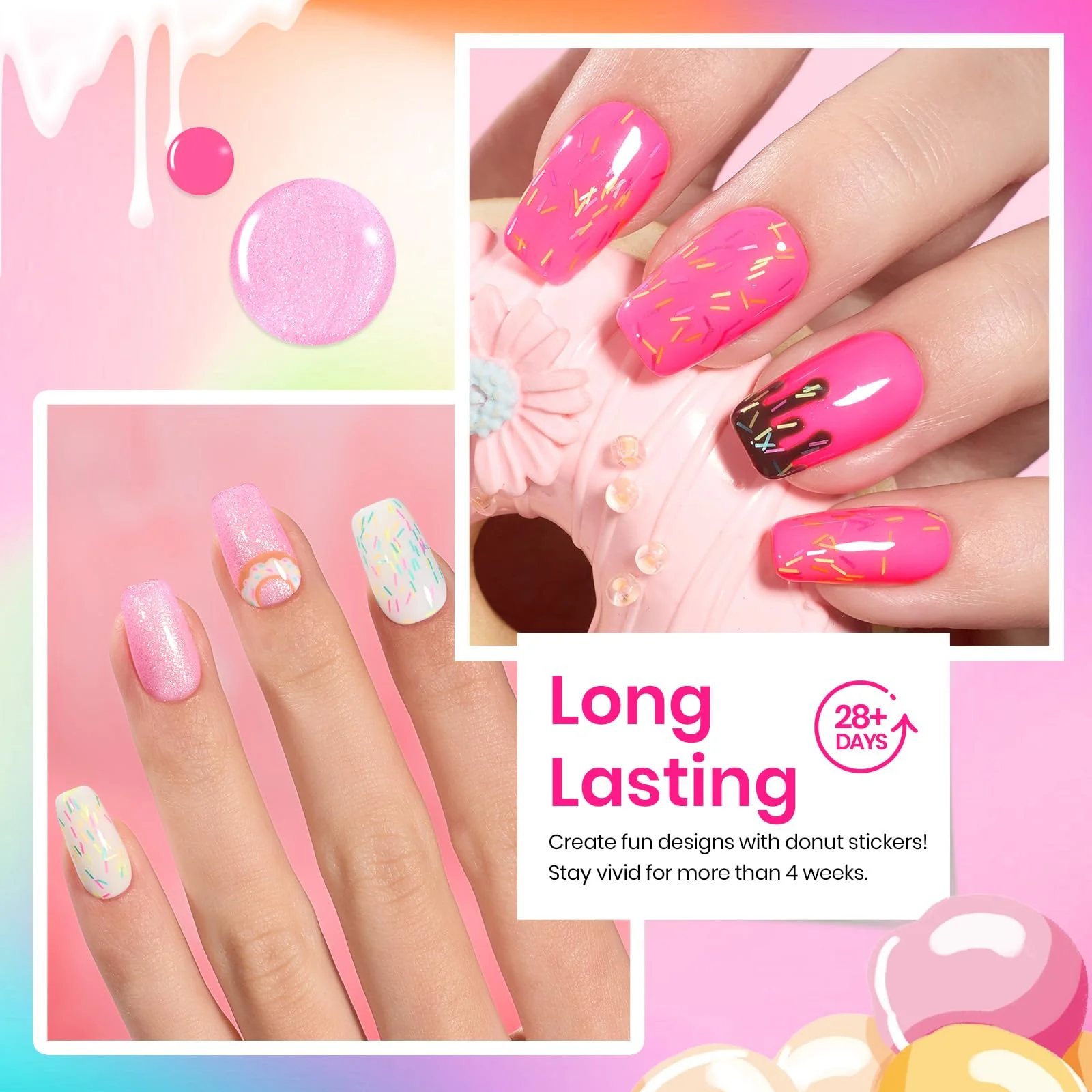 Summer Ice Cream - Spring Nails 6 Colors Gel Nail Polish Set - Image 4