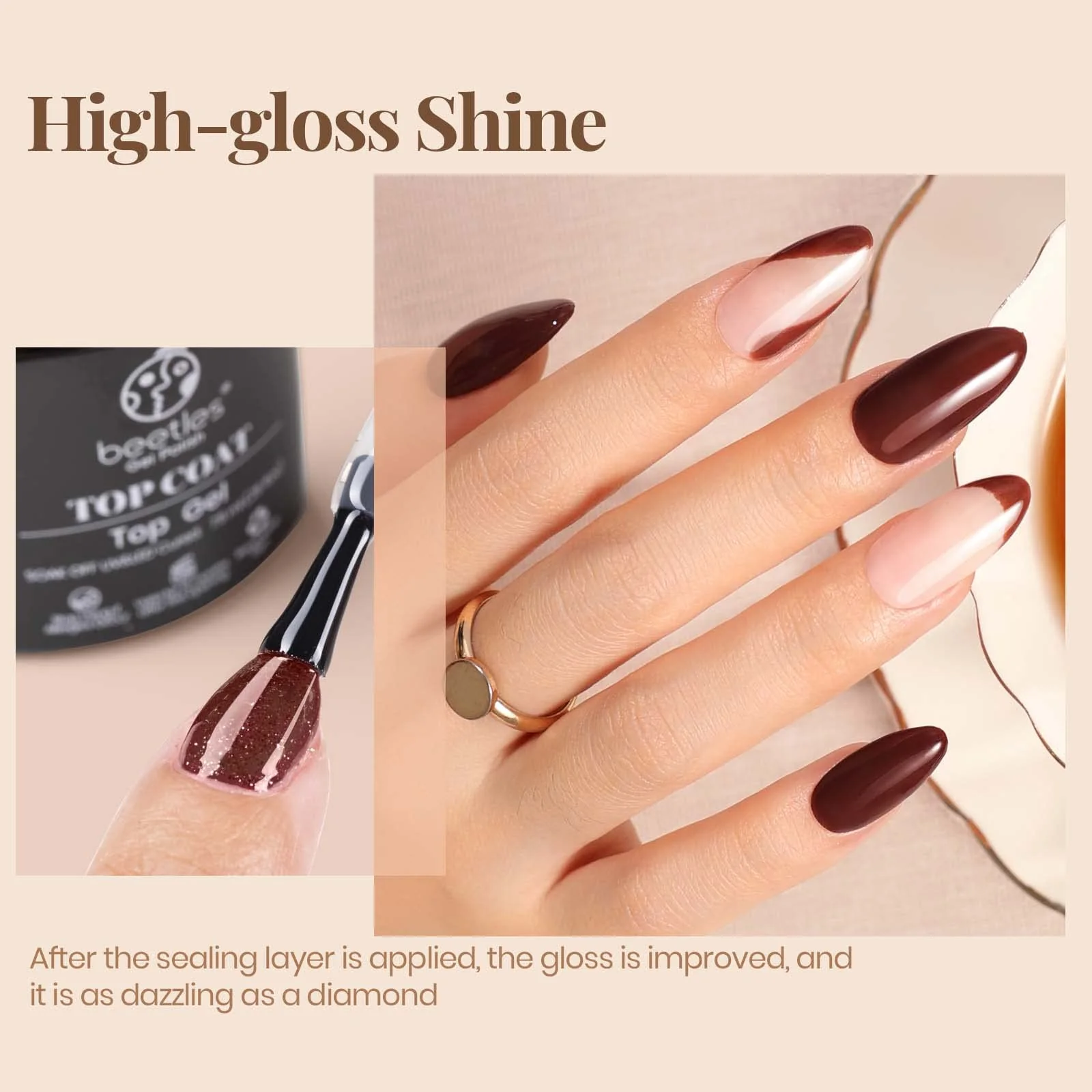 Gel Top Coat Base Coat & Cuticle Oil Set | 7.5ML Each - Image 5