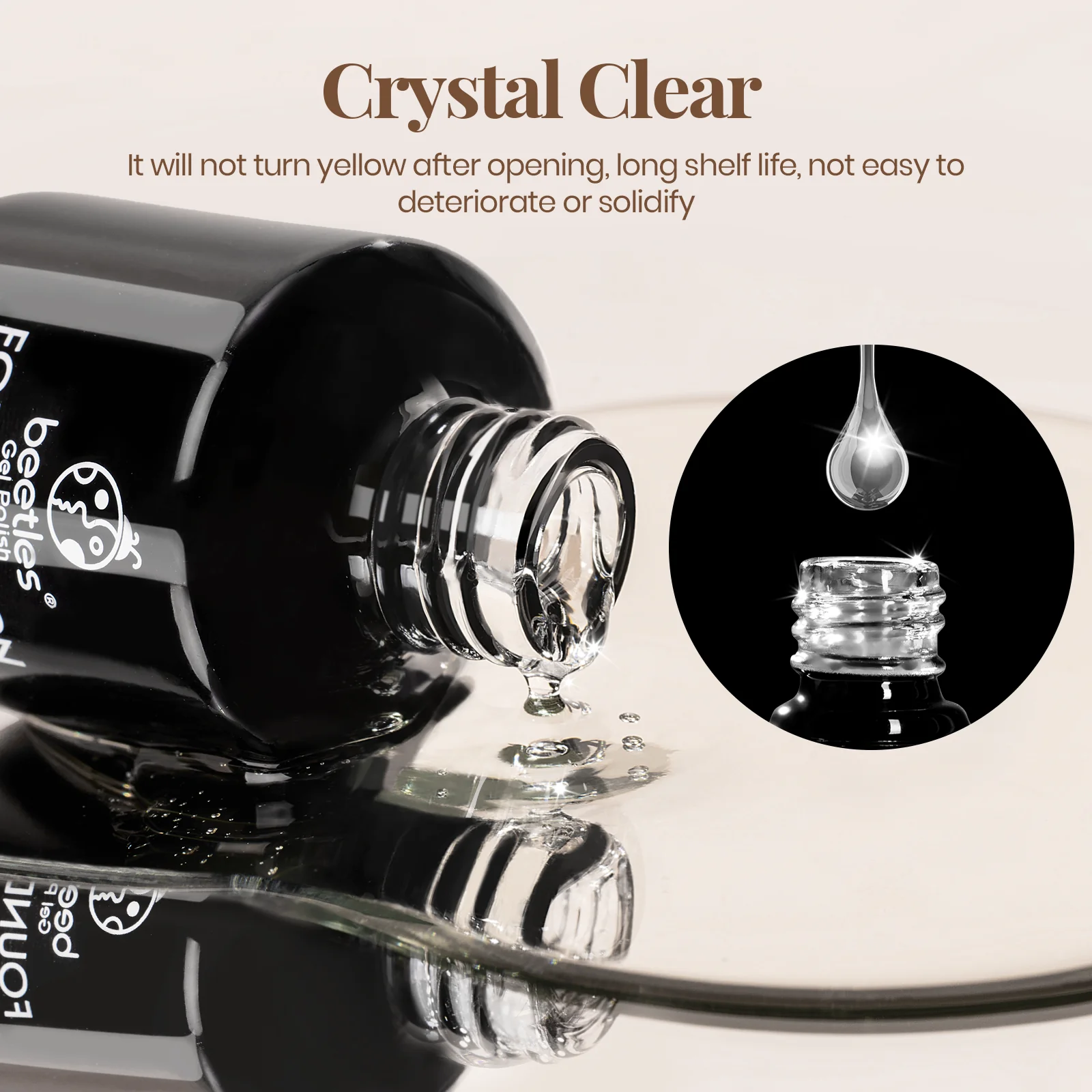 Beetles Top Coat No Wipe Clear Shine Finished  | 15ML - Image 4