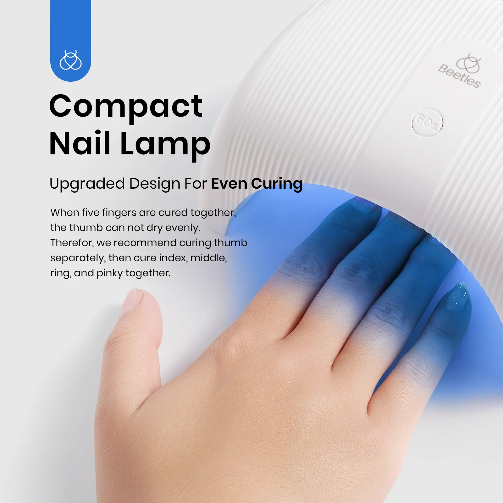 Compact UV LED Nail Lamp: Fast Drying Gel Dryer - Image 3