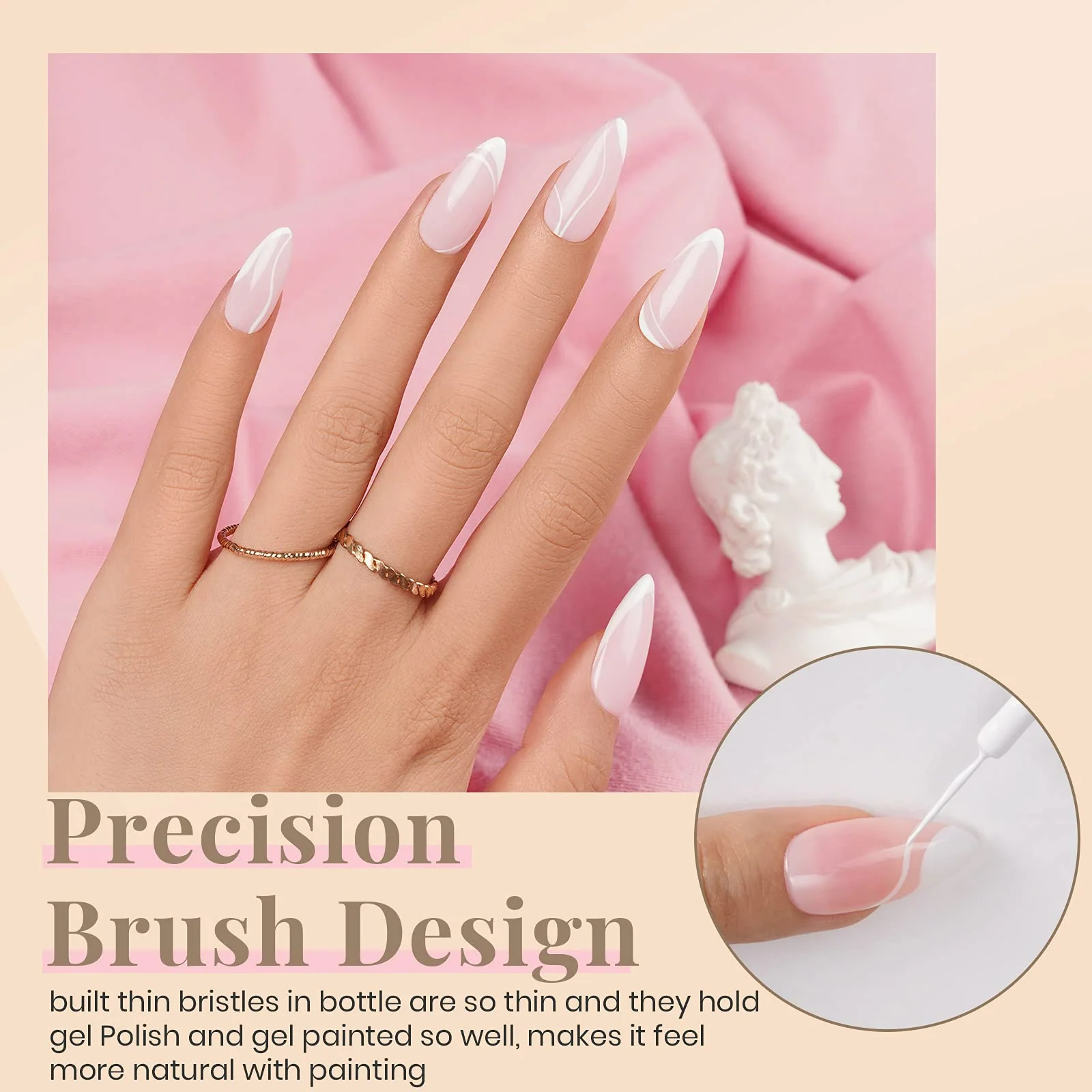 Beetles 7ml White Nail Polish: Perfect for Thin Line Nail Art Brushes and Gel Pens - Image 5